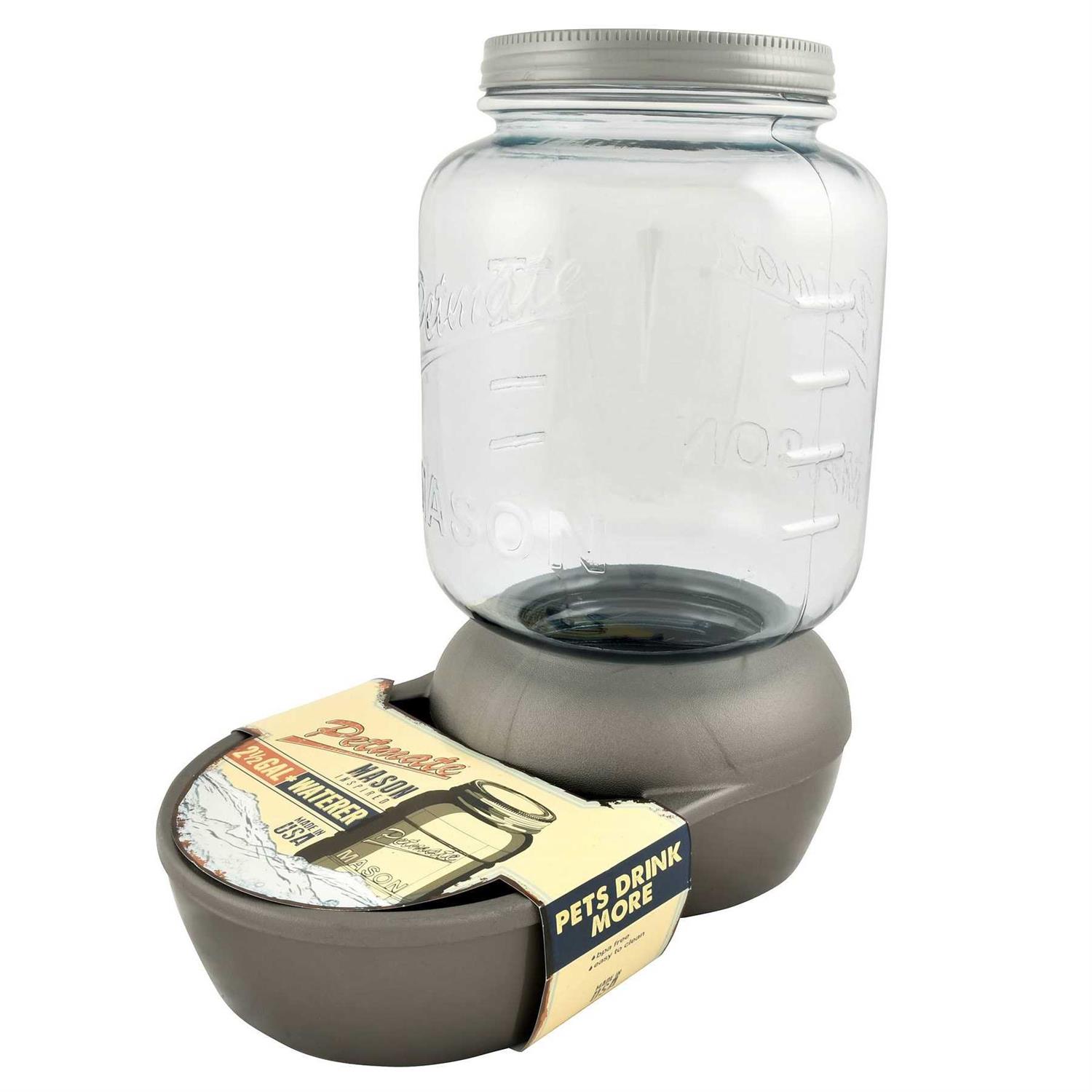 Petmate Mason Jar Replenishing Waterer - Healthber