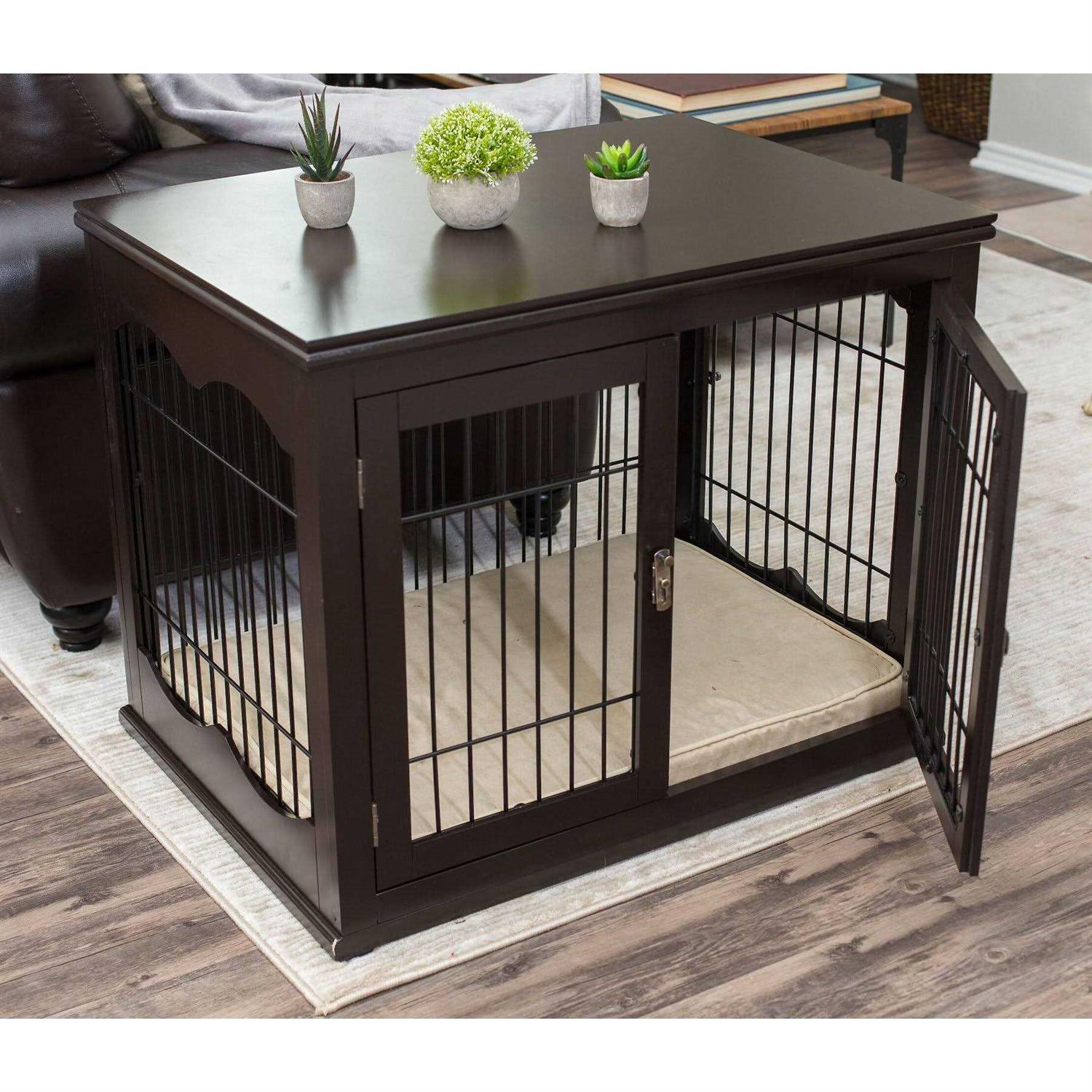 BirdRock Home Decorative Small Dog Kennel with Pet Bed - Healthber