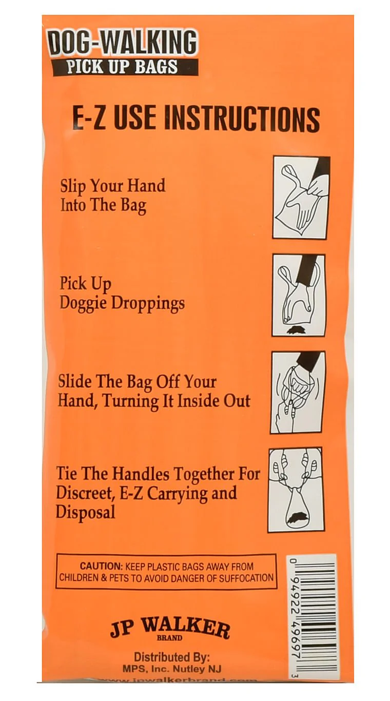 JP Walker Dog-Walking Pick Up Bags, 100 ct - Healthber