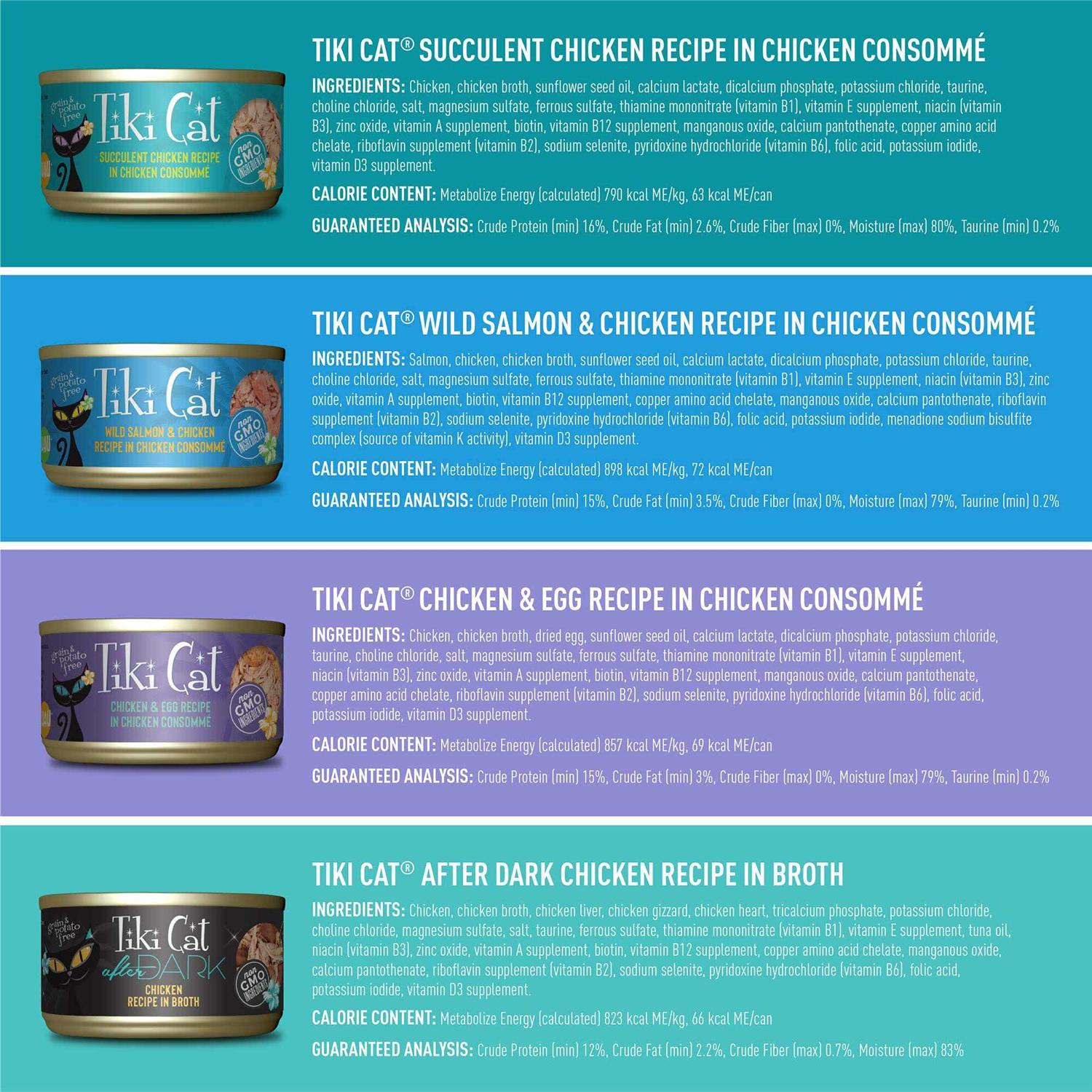 Tiki Cat Chicken Mega Variety Pack Wet Cat Food - Healthber