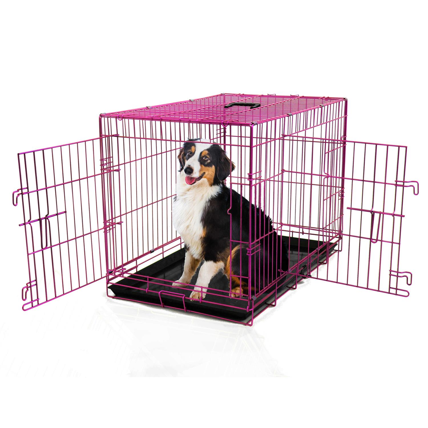 Pet Expressions Colored Metal Wire Dog Crate - Healthber