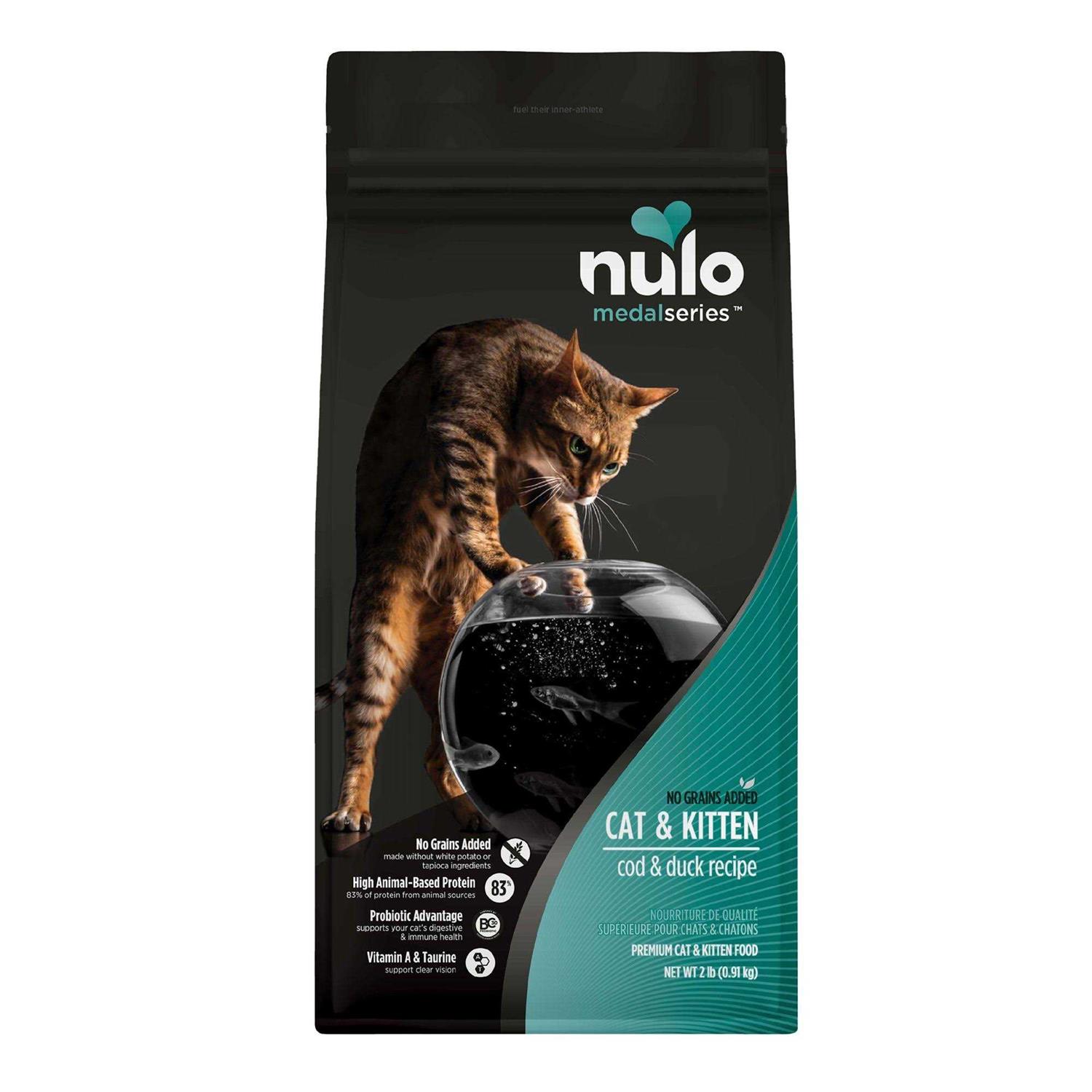 Nulo Cod & Duck MedalSeries Free Cat & Kitten Food - Healthber
