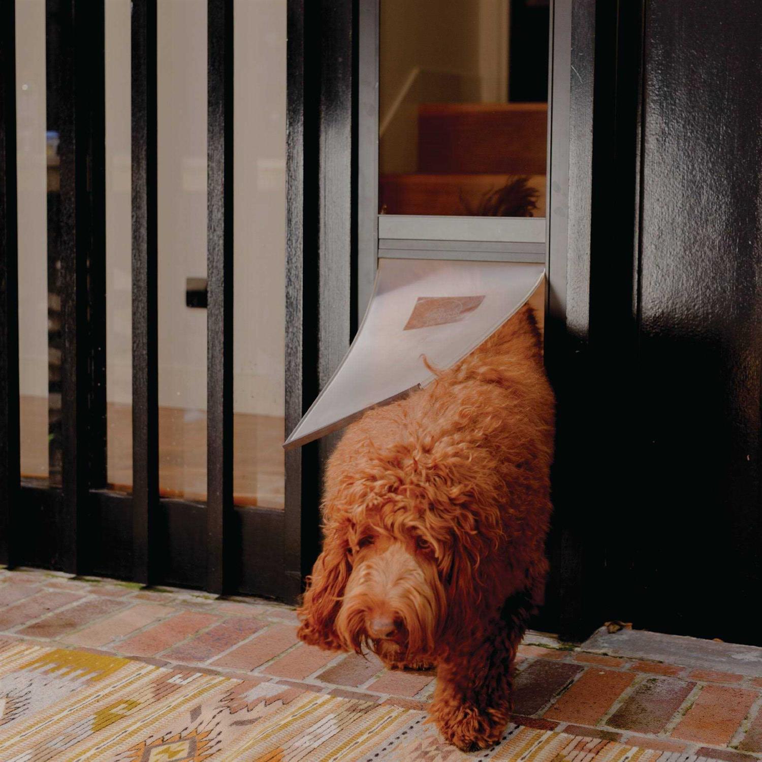 Hakuna Pets Large Black Patio Pet Door Suitable for Sliding Doors - Healthber
