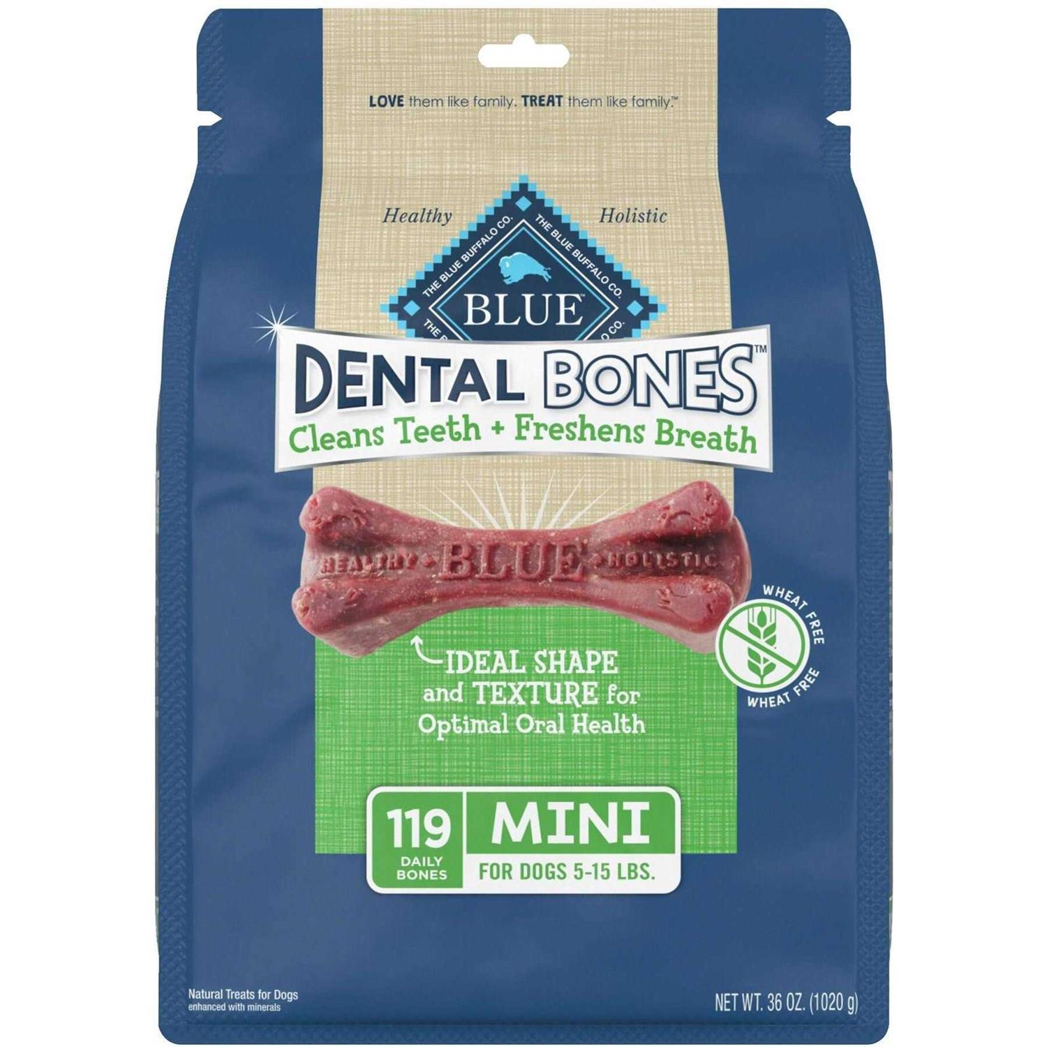 Blue Buffalo Dental Bones Dog Treats - Healthber