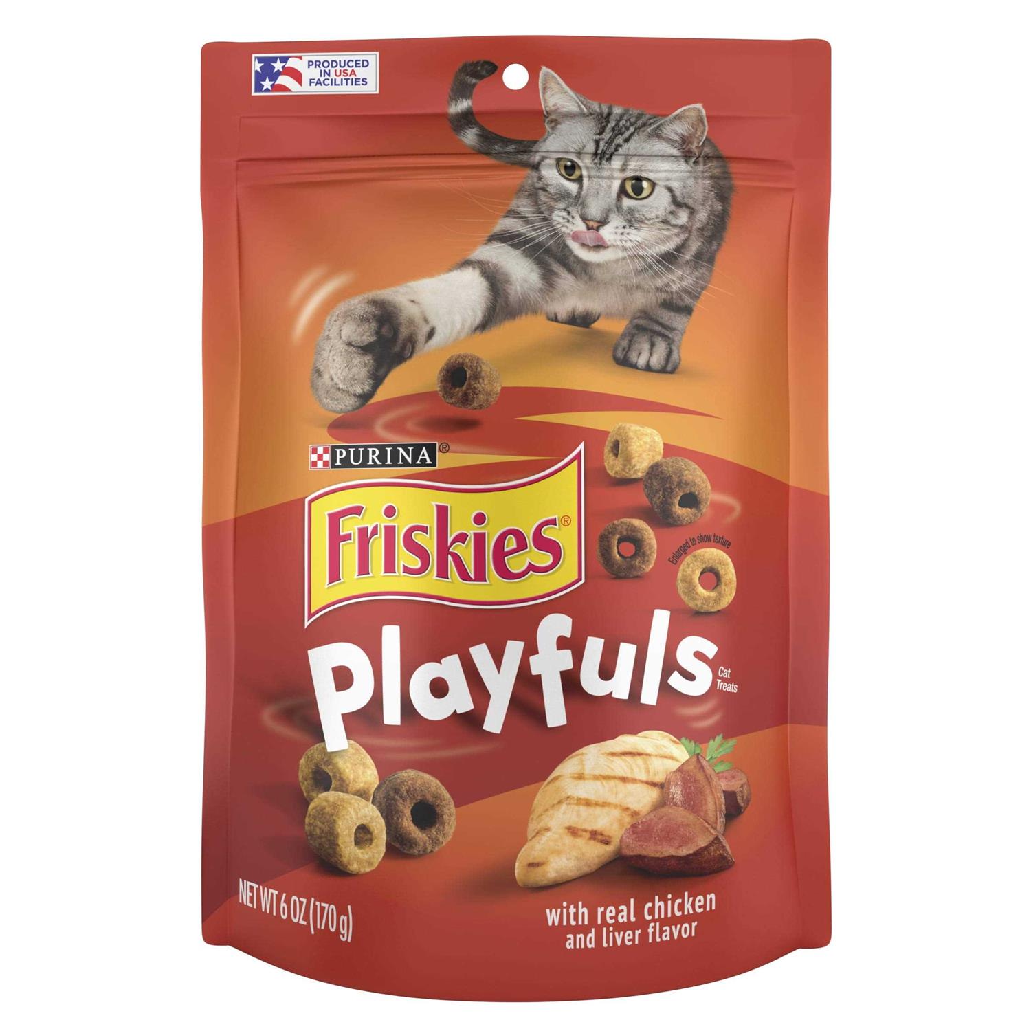 Purina Friskies Chicken & Liver Flavor Playfuls Cat Treats - Healthber