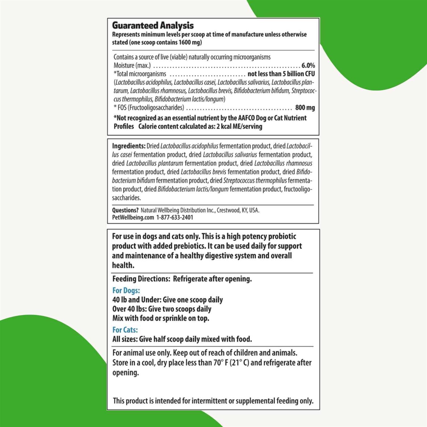 Pet Wellbeing Ultimate Probiotic 9 Strains for Dogs & Cats - Healthber