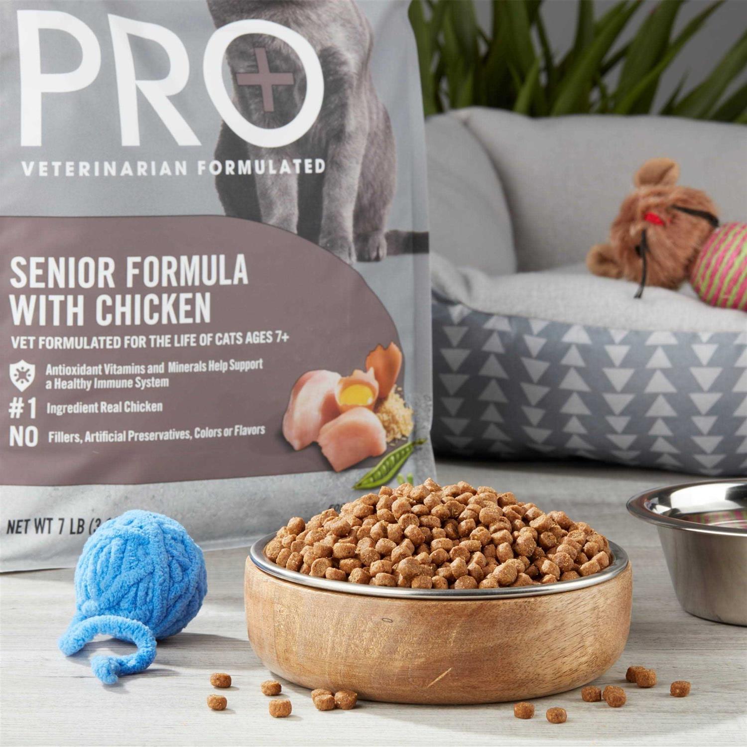 Pure Balance Pro+ Senior Formula with Chicken Dry Cat Food - Healthber