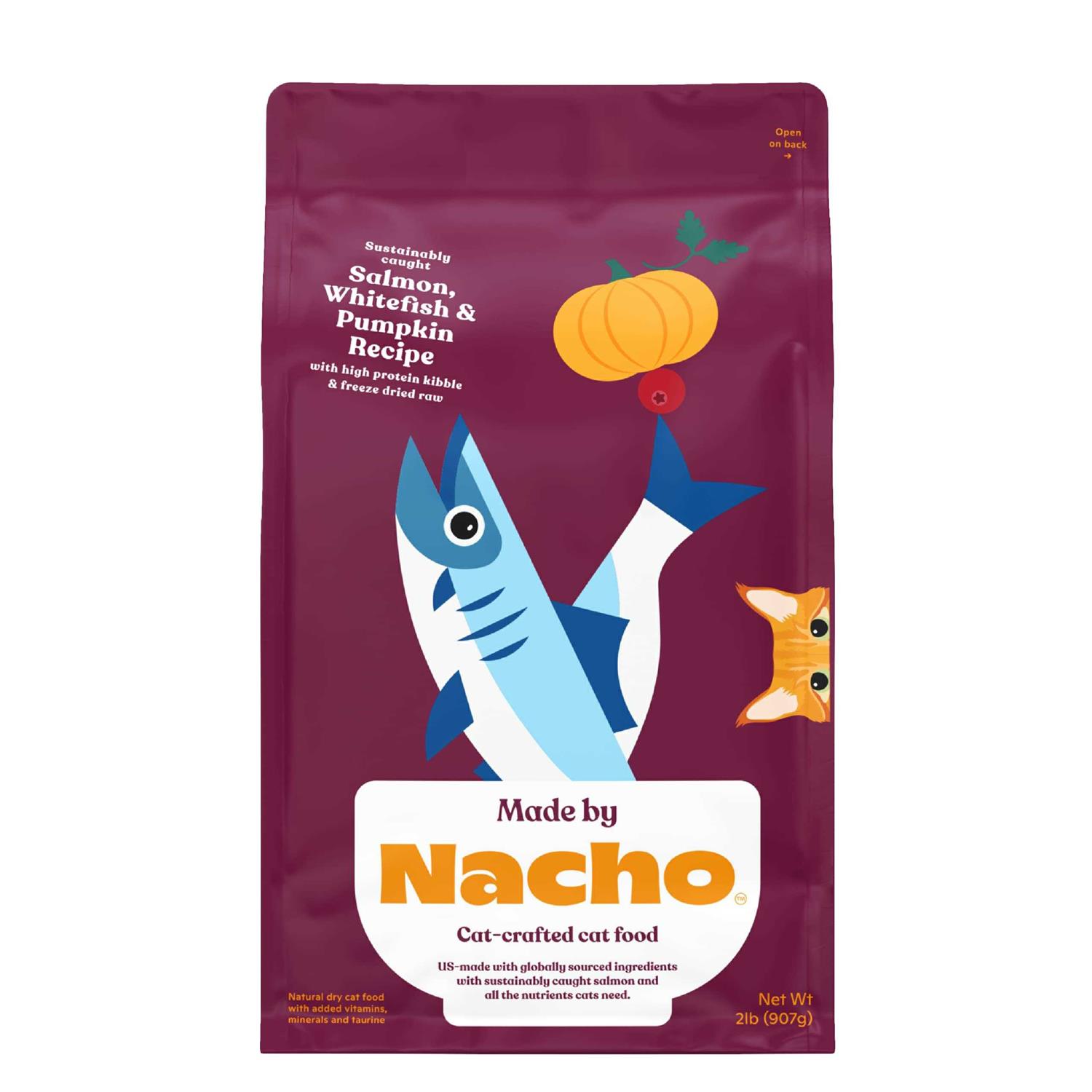 Made by Nacho Bone Broth Infused Cage-Free Chicken & Pumpkin Recipe Dry Cat Food - Healthber