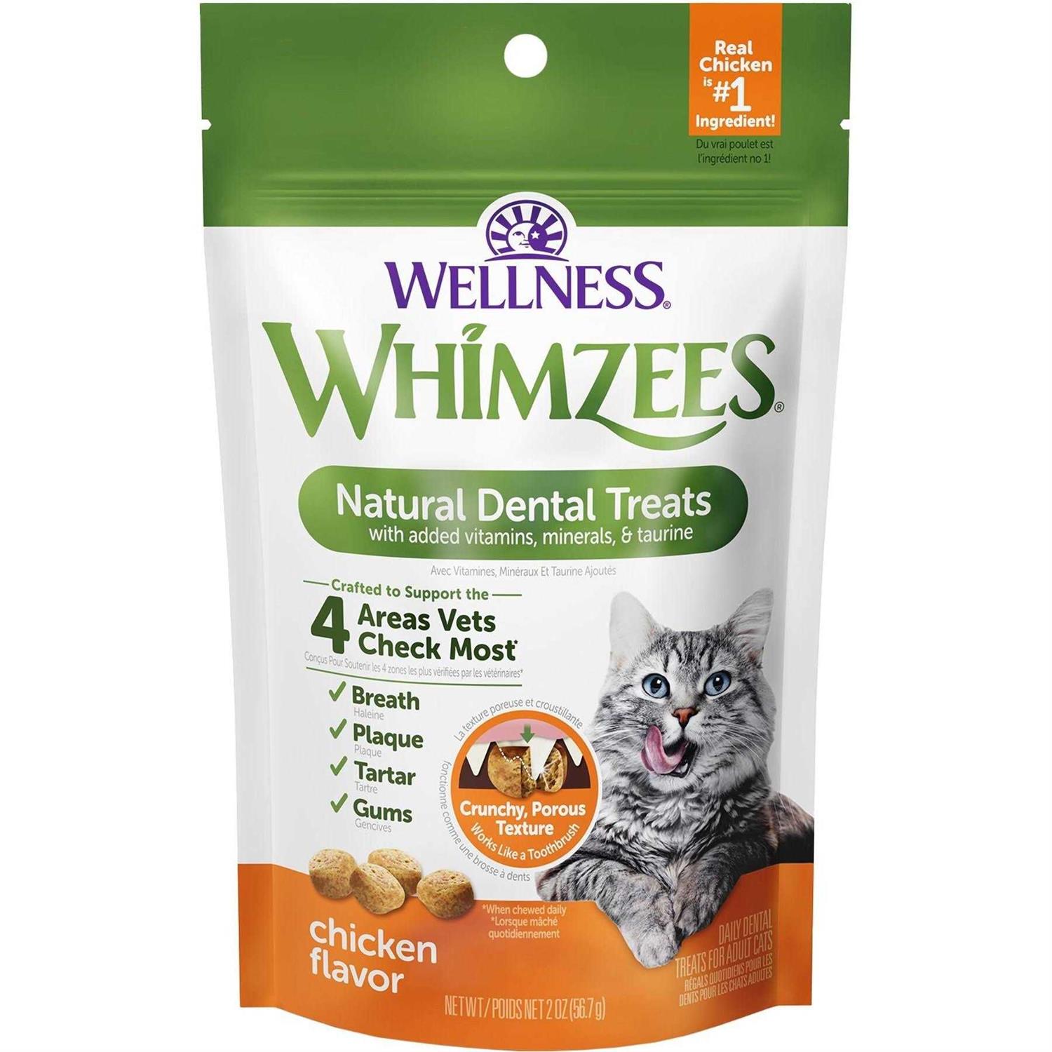 Whimzees Natural Dental Chicken Cat Treats - Healthber