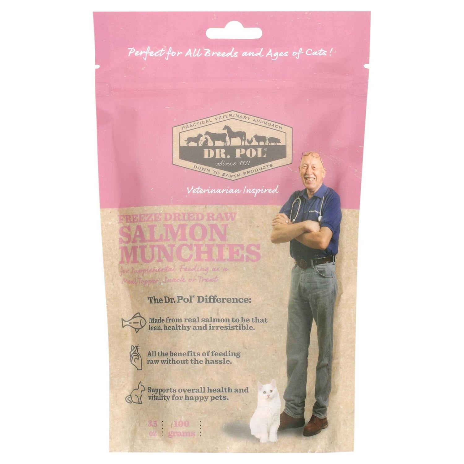 Dr. Pol Freeze Dried Munchies Salmon Dog Treat and Meal Topper - Healthber