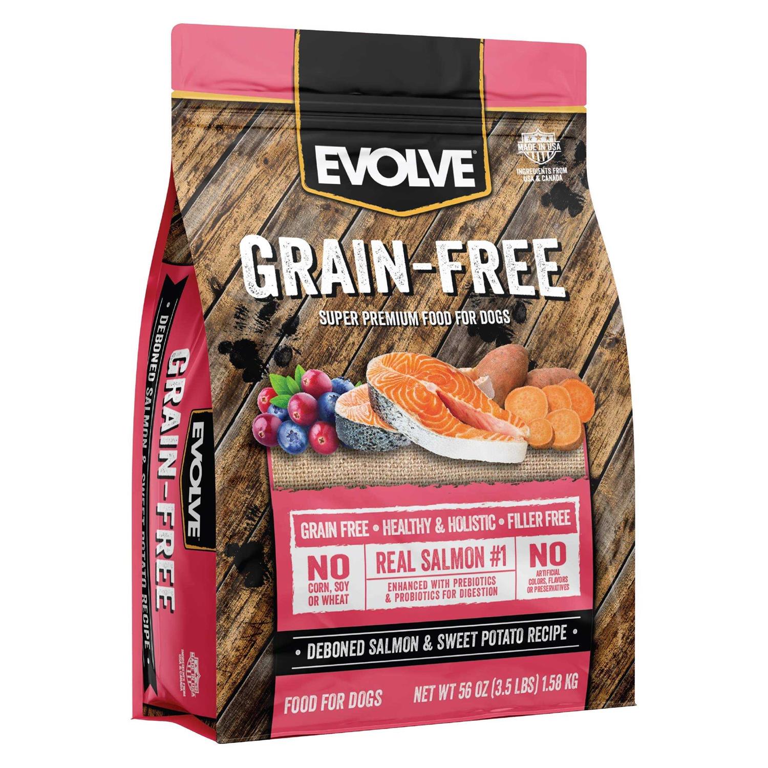 Evolve Grain Free Dog Food Salmon & Sweet Potato Recipe - Healthber