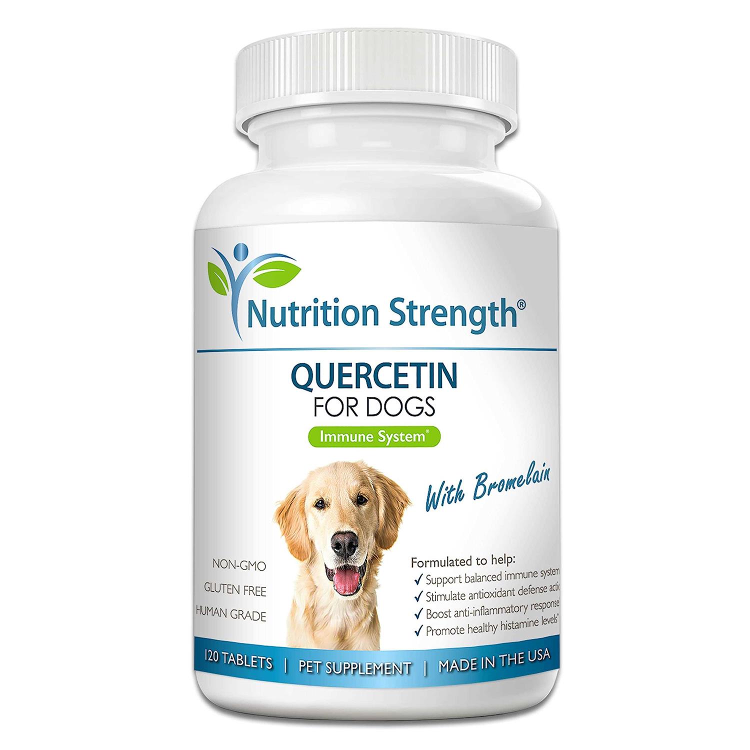 Nutrition Strength Quercetin for Dogs with Bromelain to Support Balanced Immune System - Healthber