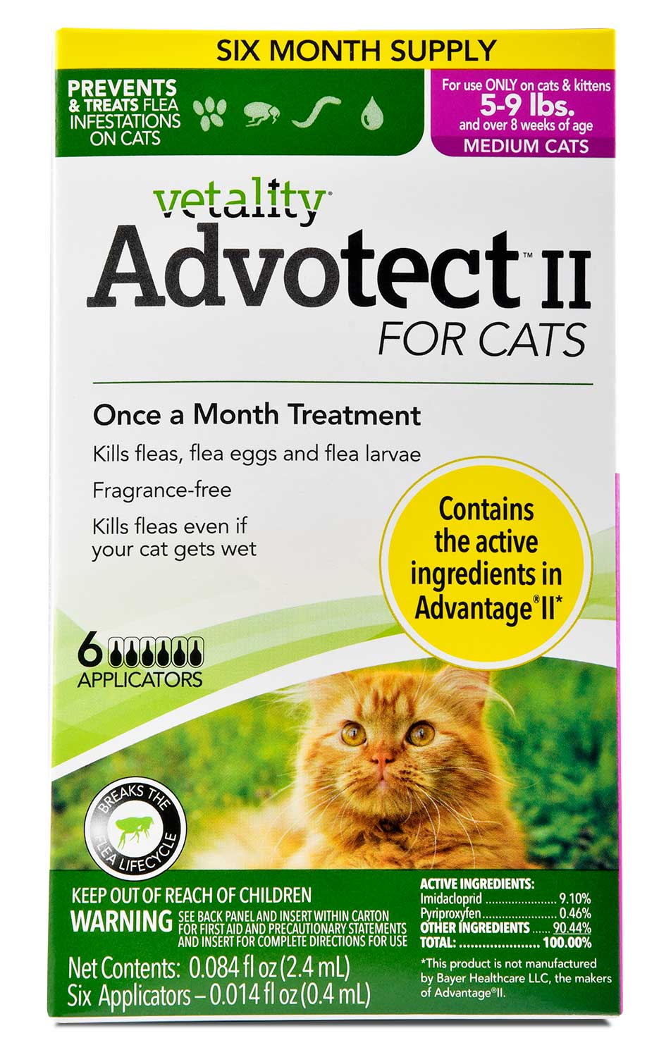 Vetality Advotect II for Cats, 6 pack - Healthber