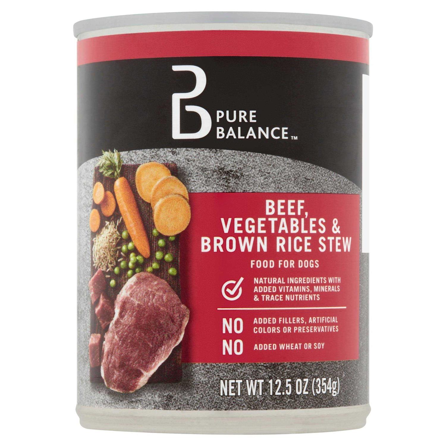 Pure Balance Beef Vegetables & Brown Rice Stew Food for Dogs - Healthber