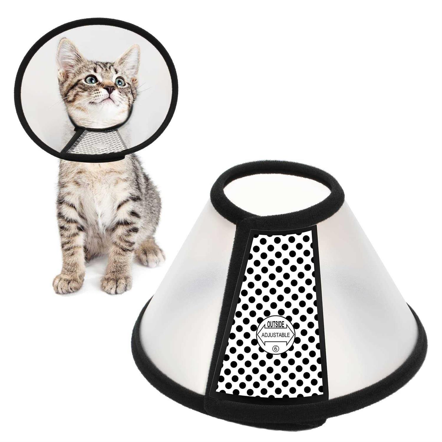 Depets Adjustable Recovery Pet Cone E-Collar for Cats Puppy Rabbit - Healthber