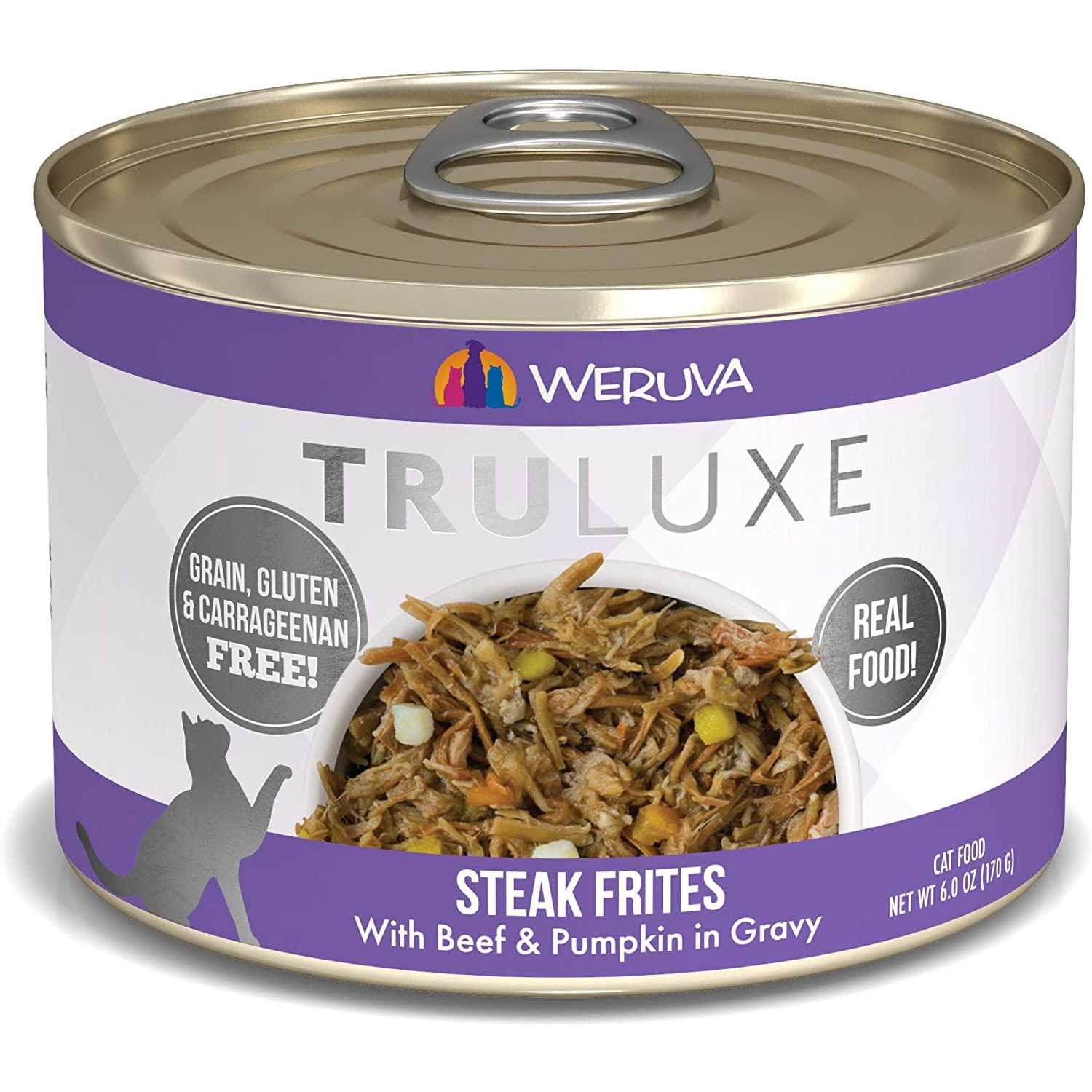 Weruva TruLuxe Steak Frites Beef & Pumpkin Canned Cat Food - Healthber