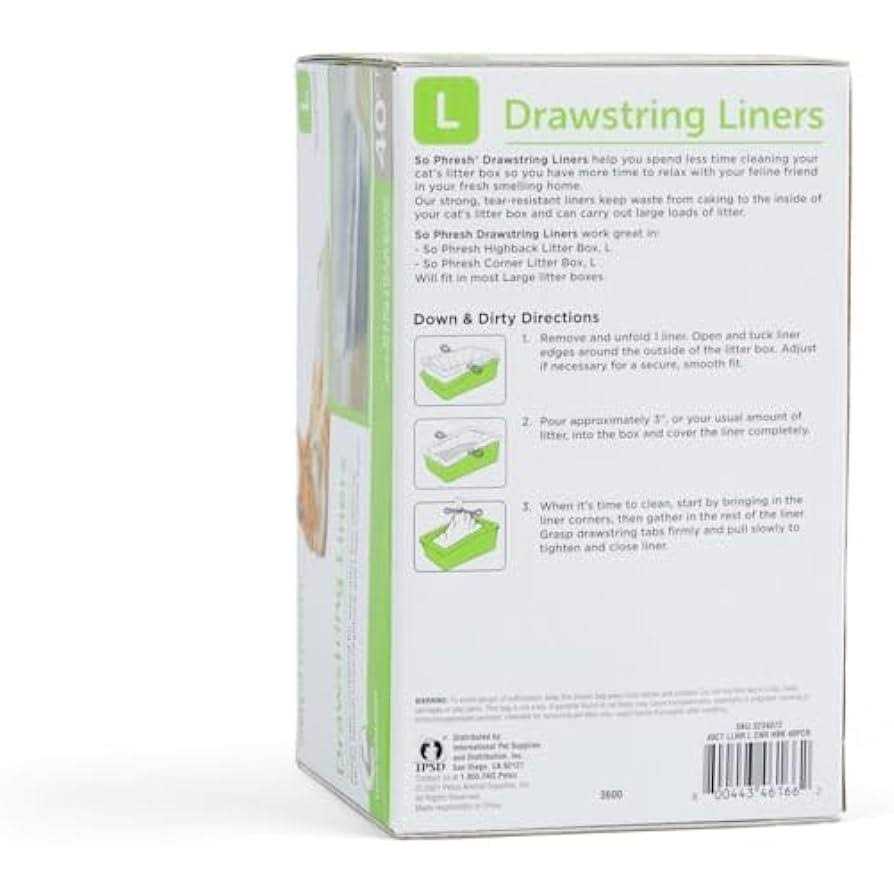 So Phresh Drawstring Liners for Highback Boxes for Cats - Healthber