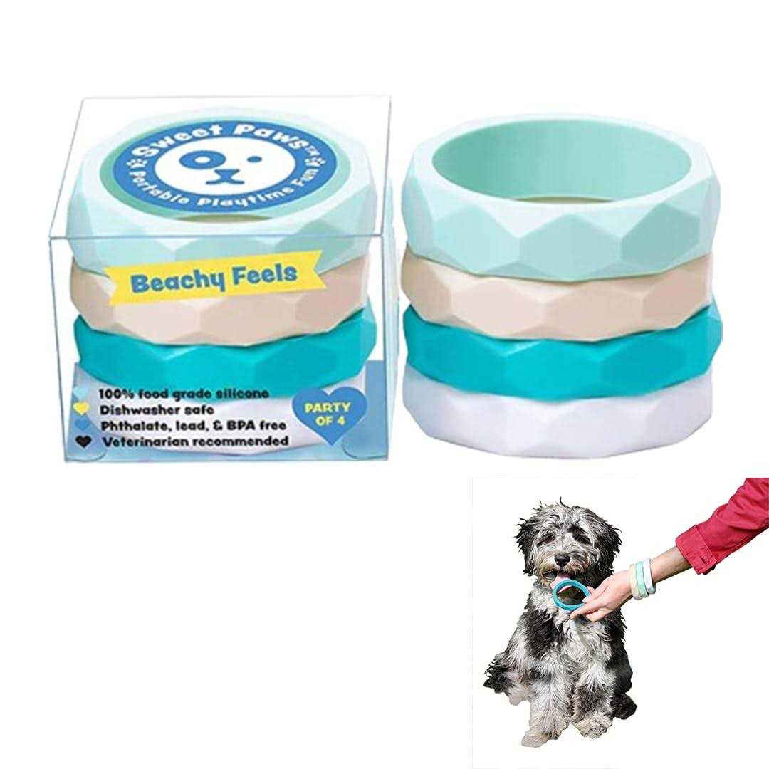 Sweet Paws Wearable Stack Puppy Teether Chew Toy - Healthber