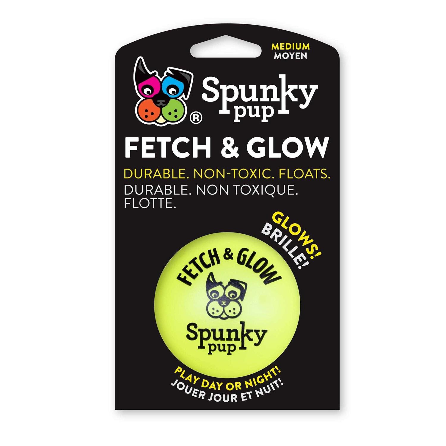 Spunky Pup Fetch Glow Ball - Healthber