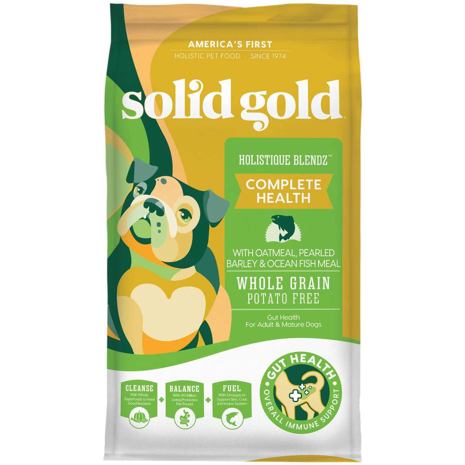 Solid Gold Holistique Blendz Oatmeal Fish Dry Dog Food - Healthber