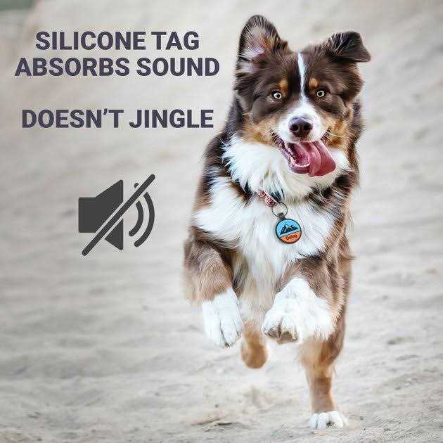 GoTags Mountain Design Silent Silicone Dog ID Tag - Healthber