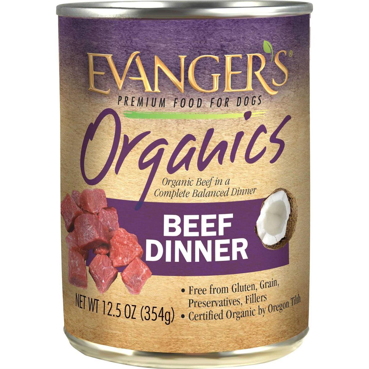 Evanger’s Organics Beef Dinner Canned Dog Food - Healthber