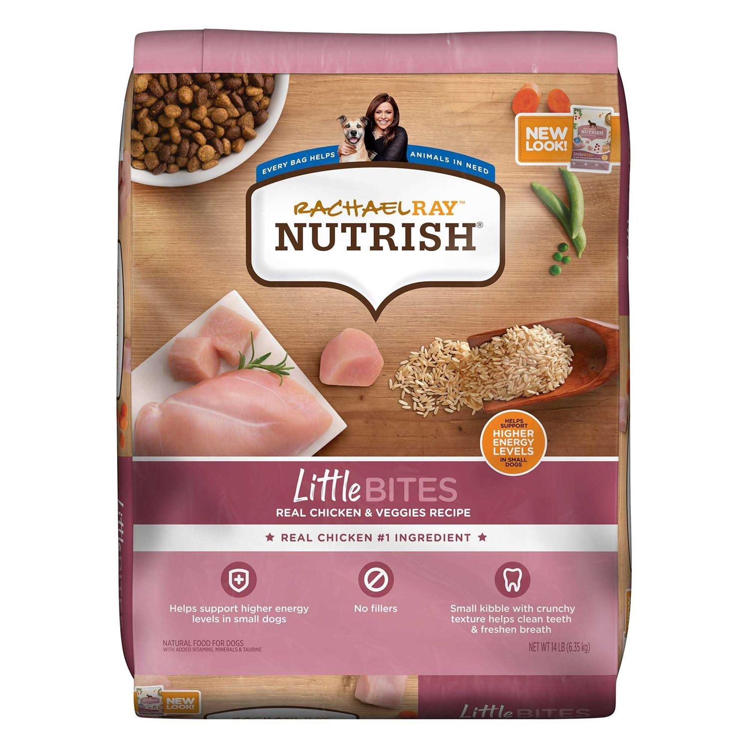 Rachael Ray Nutrish Little Bites Real Chicken & Veggies Recipe Dry Dog Food - Healthber