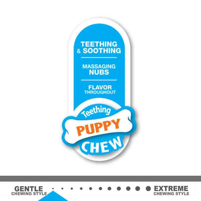 Nylabone Puppy Peanut Butter & Banna Double Action Chew - Healthber