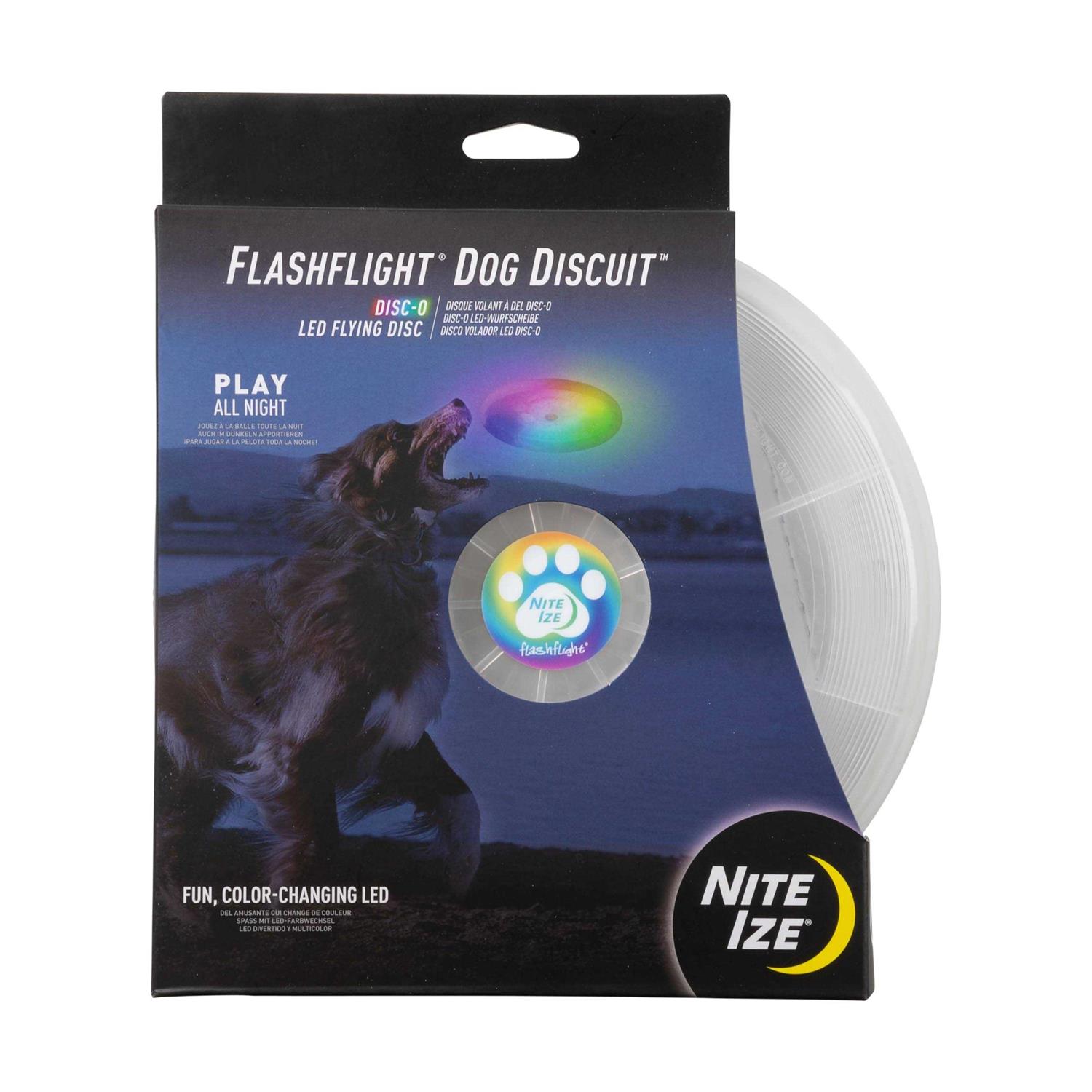 Nite Ize Flashflight Dog Discuit LED Flying Disc - Healthber