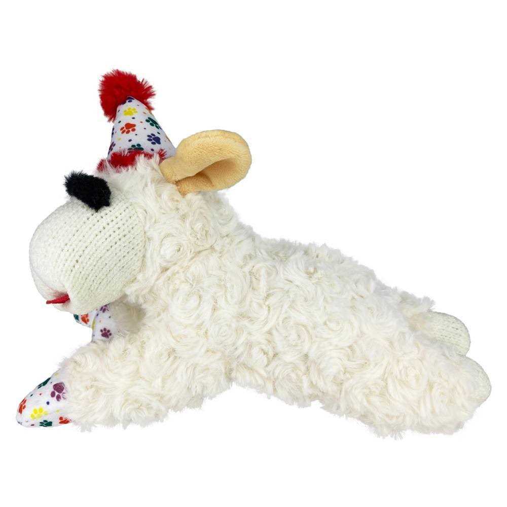 Multipet Lamb Chop Dog Toy with Birthday Hat - Healthber