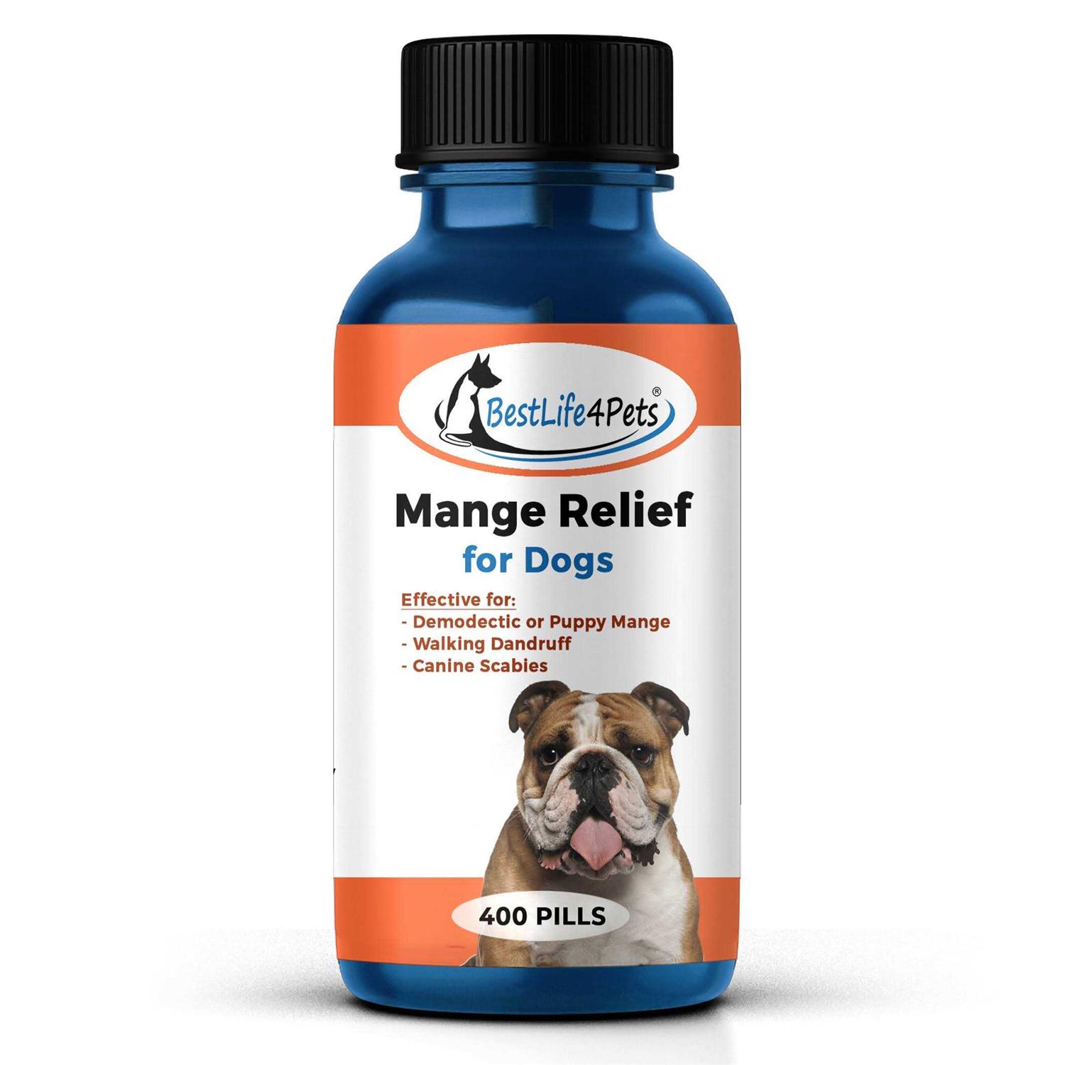BestLife4Pets Demodectic Mange Relief for Dogs All Natural Healthy Coat and Itch Relief for Puppy Mange, Canine Scabies and Walking Dandruff on Skin - Healthber