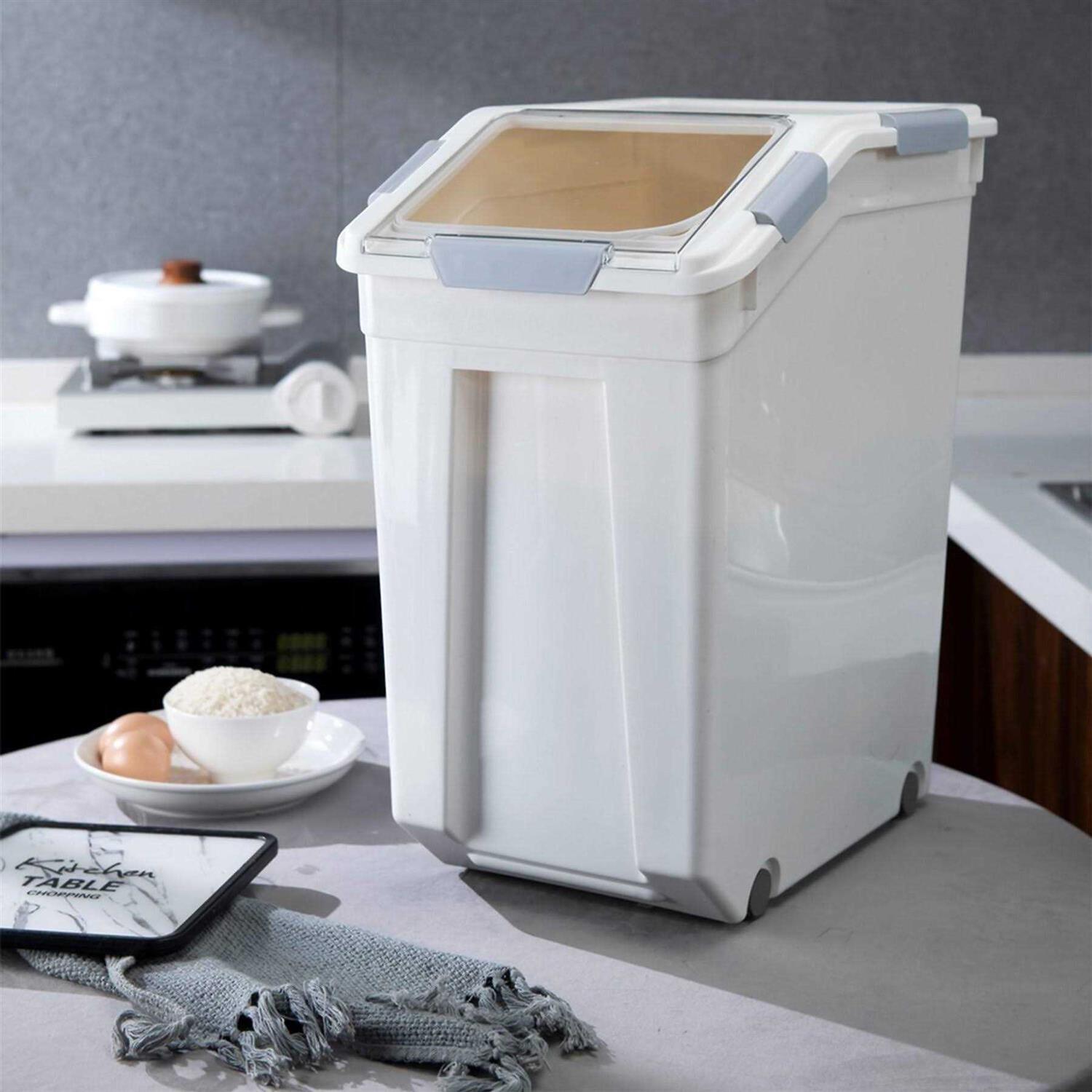 HANAMYA Pet Food Storage Container with Measuring Cup - Healthber