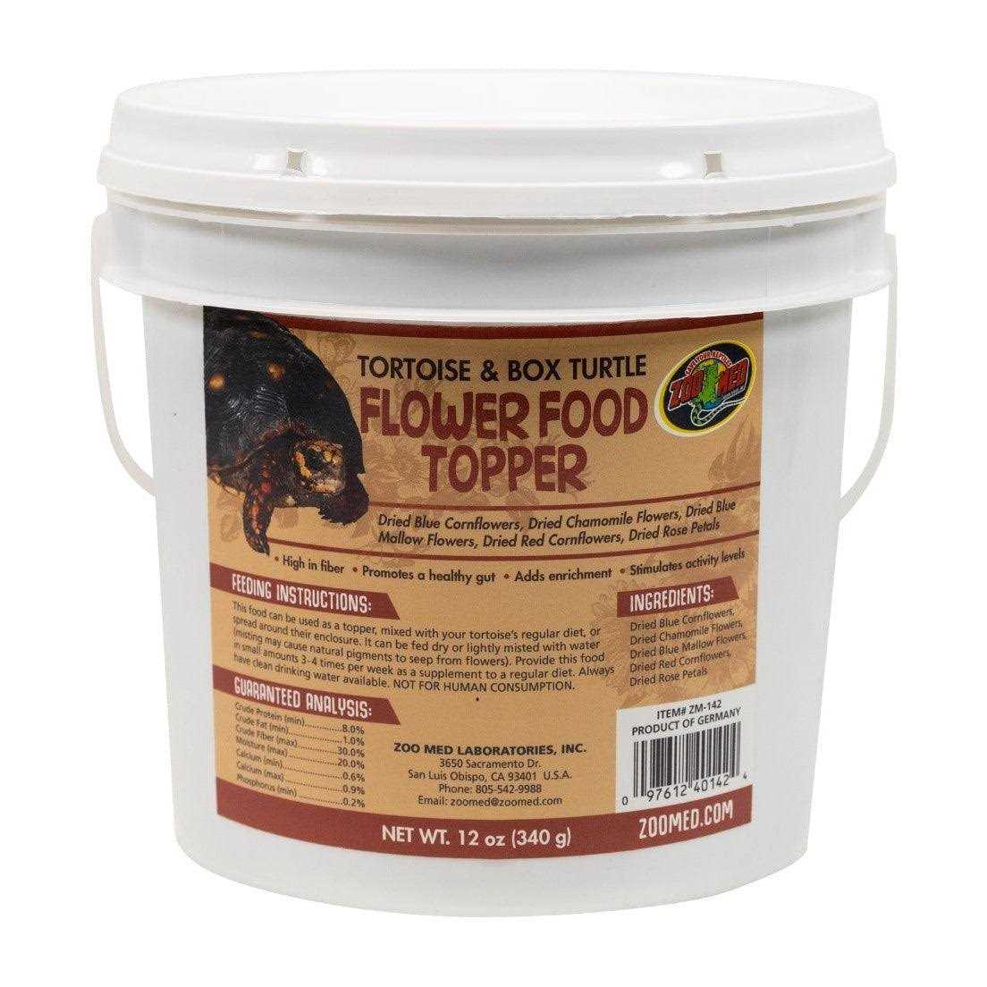 Zoo Med Tortoise & Box Turtle Flower Food Topper - Healthber