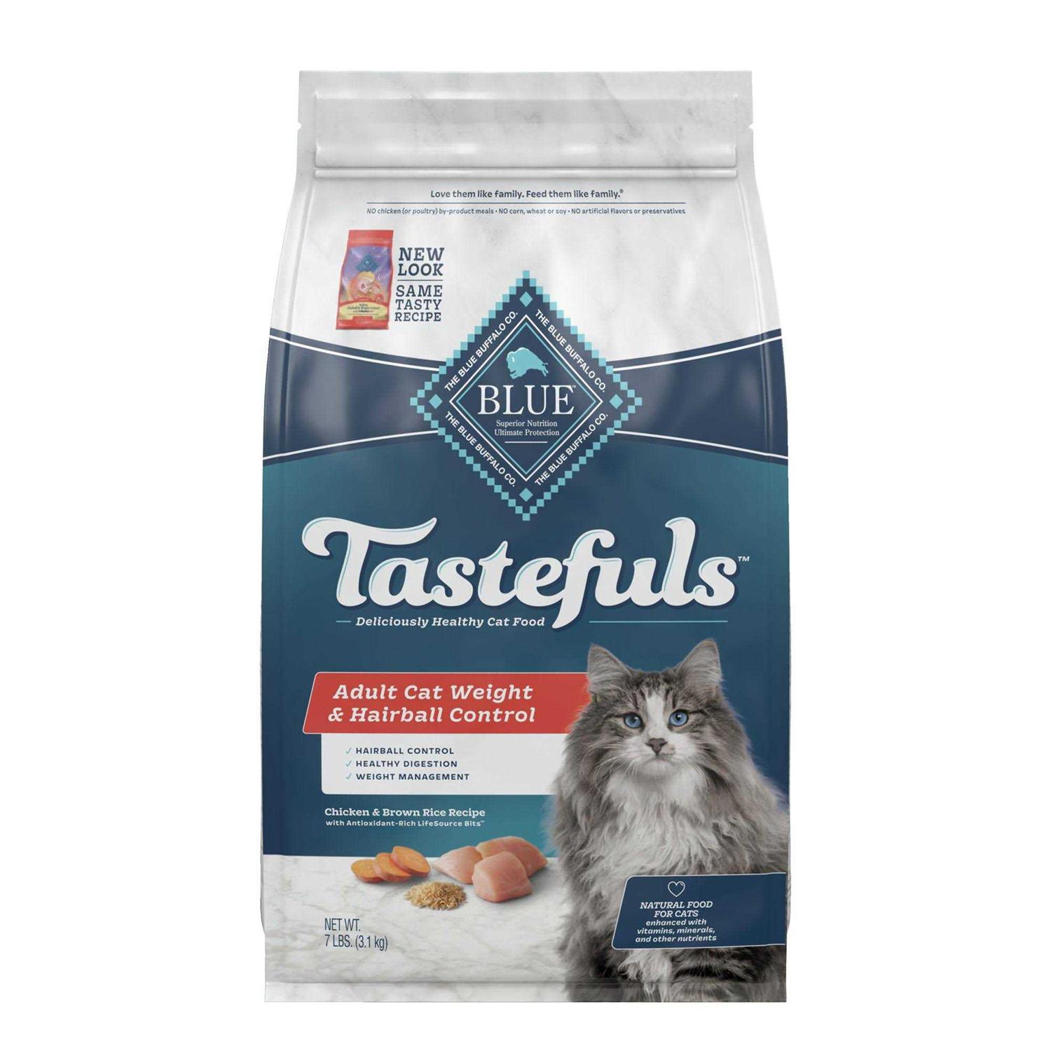 Blue Indoor Hairball & Weight Control Adult Cat Dry Food - Healthber