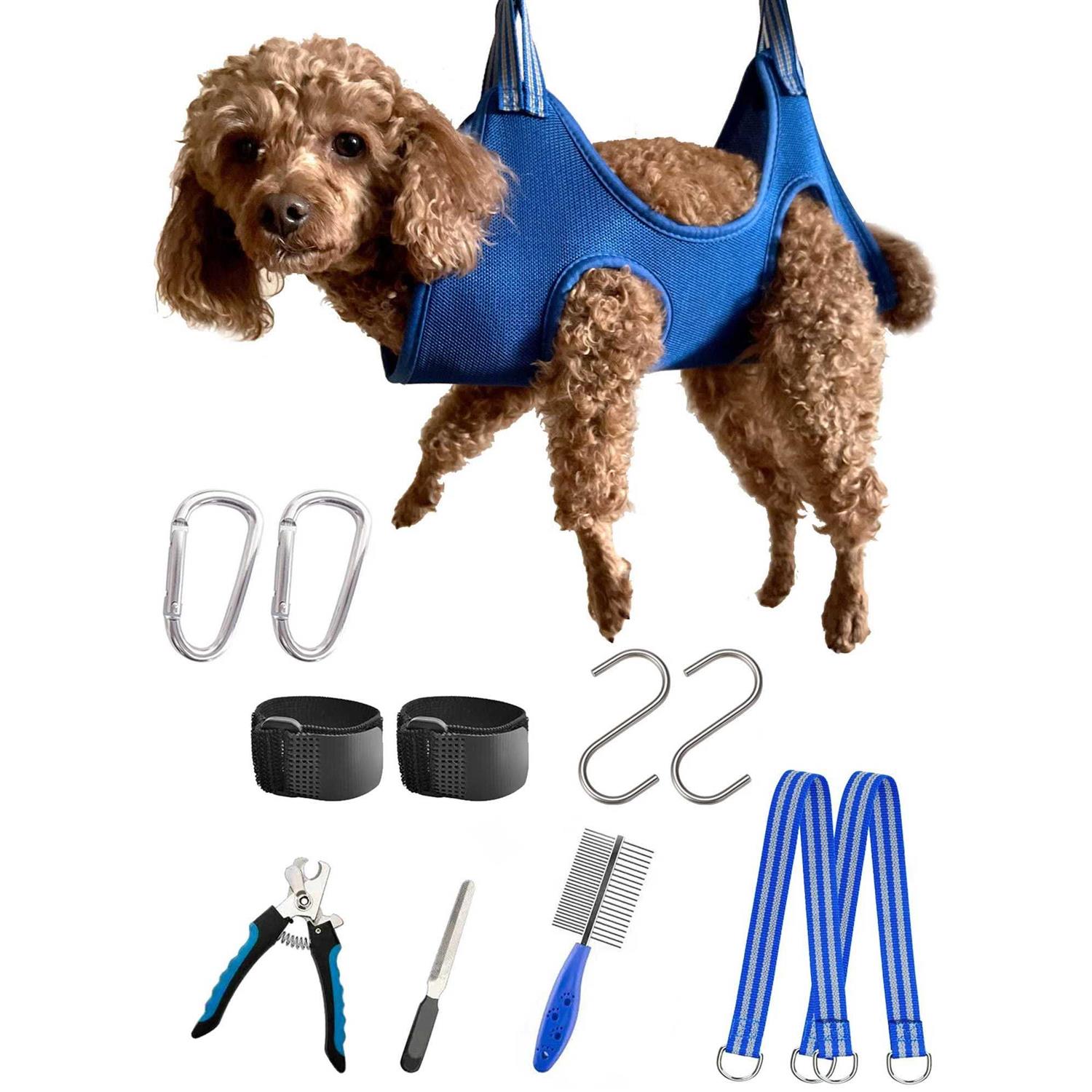 Kkiimatt 10 in 1 Pet Grooming Hammock Harness with Nail Clippers/Trimmer - Healthber