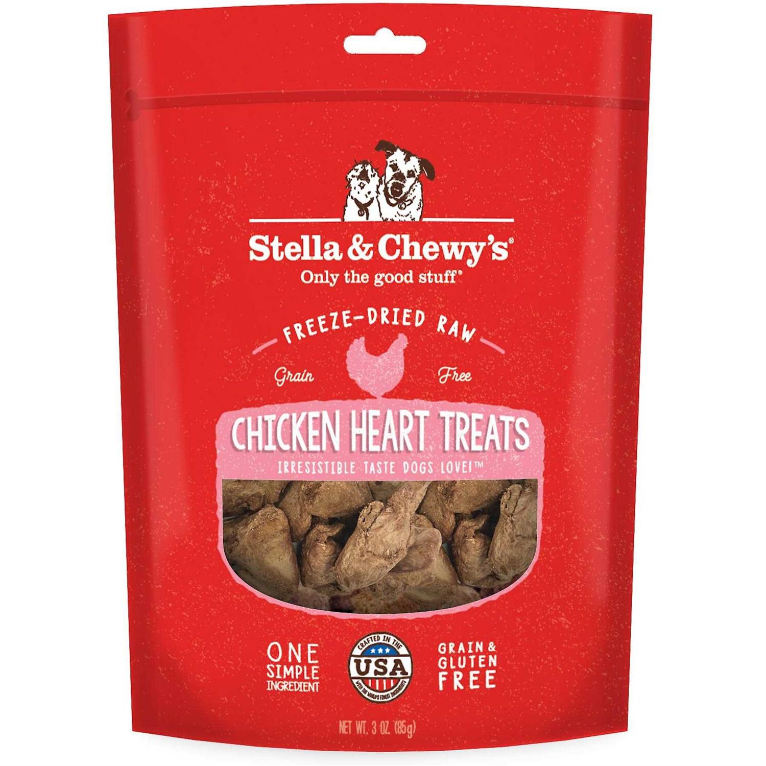 Stella & Chewy’s Chicken Hearts Freeze-Dried Dog Treats - Healthber