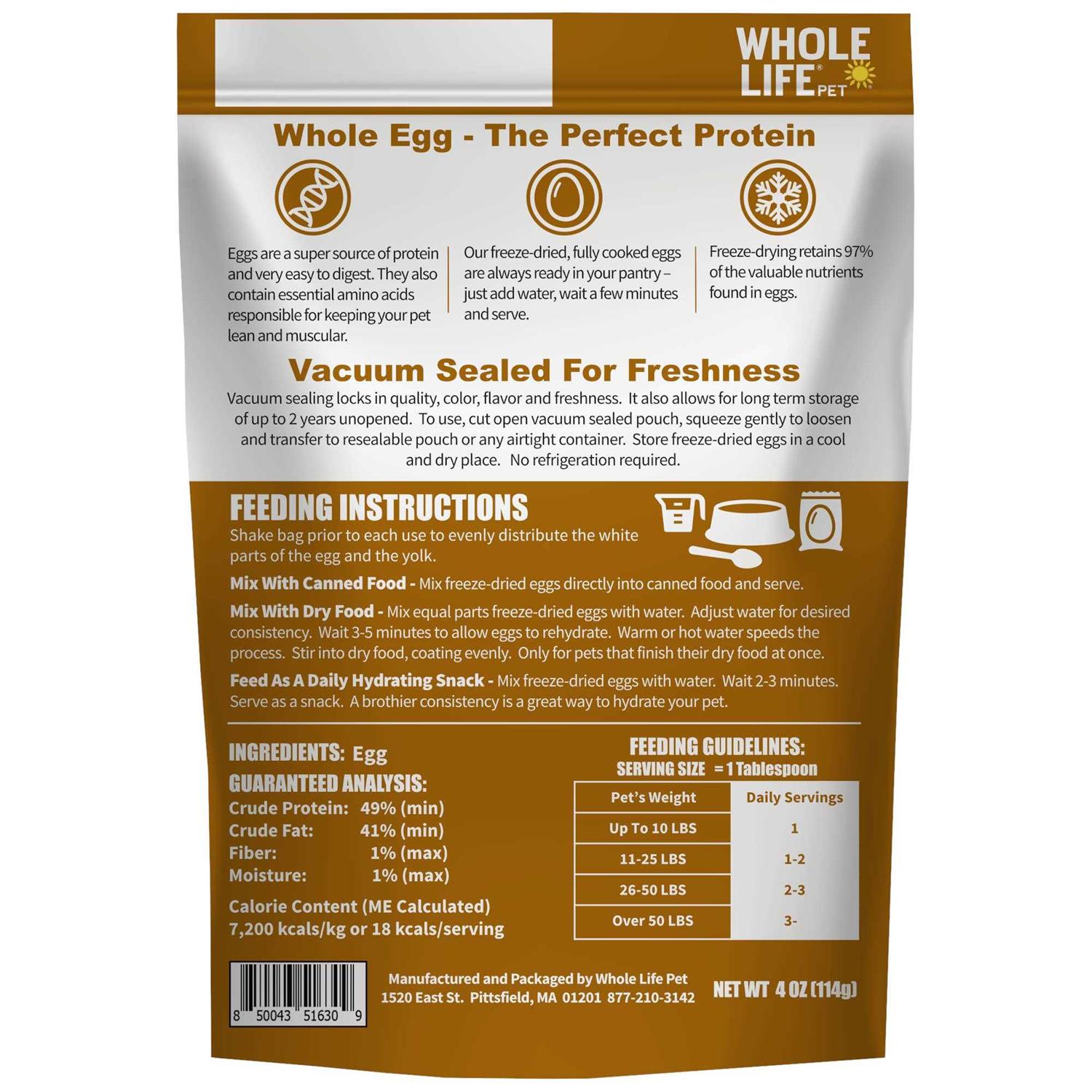 Whole Life Freeze-Dried Eggs Dog & Cat Treats - Healthber