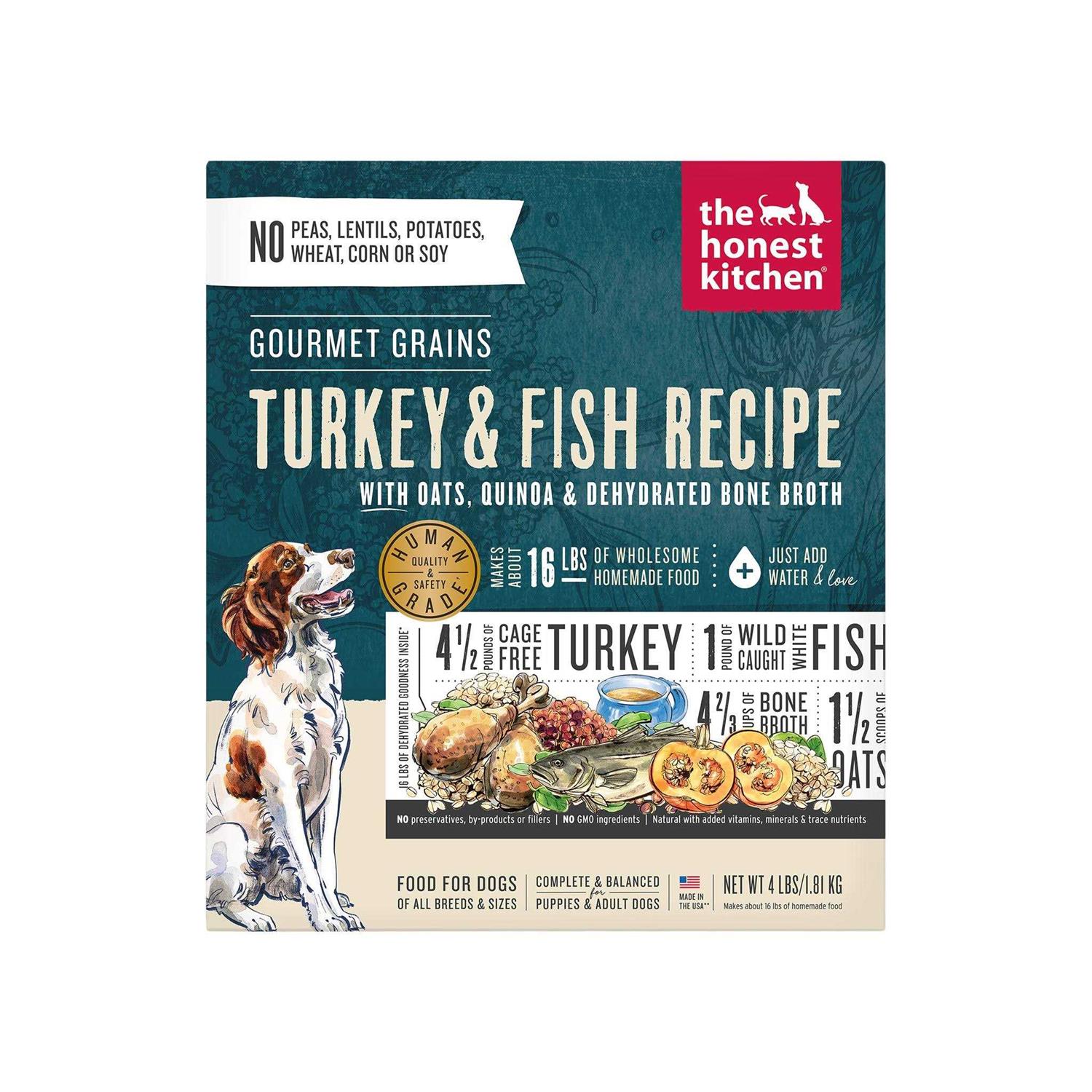 The Honest Kitchen Gourmet Grains Turkey & Fish Dehydrated Dog Food - Healthber