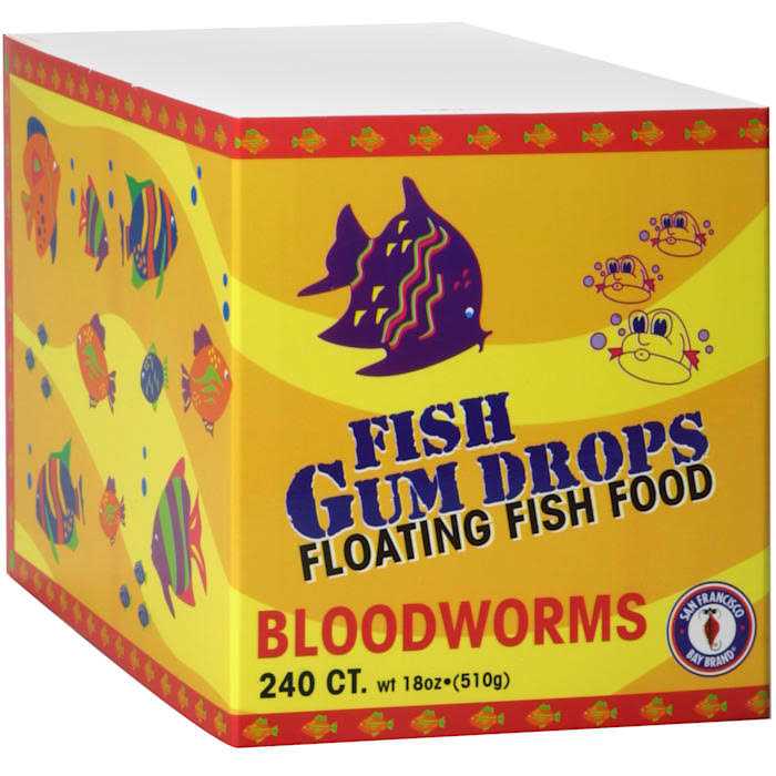 San Francisco Bay Coffee Fish Gum Drops Floating Fish Food Bloodworms - Healthber