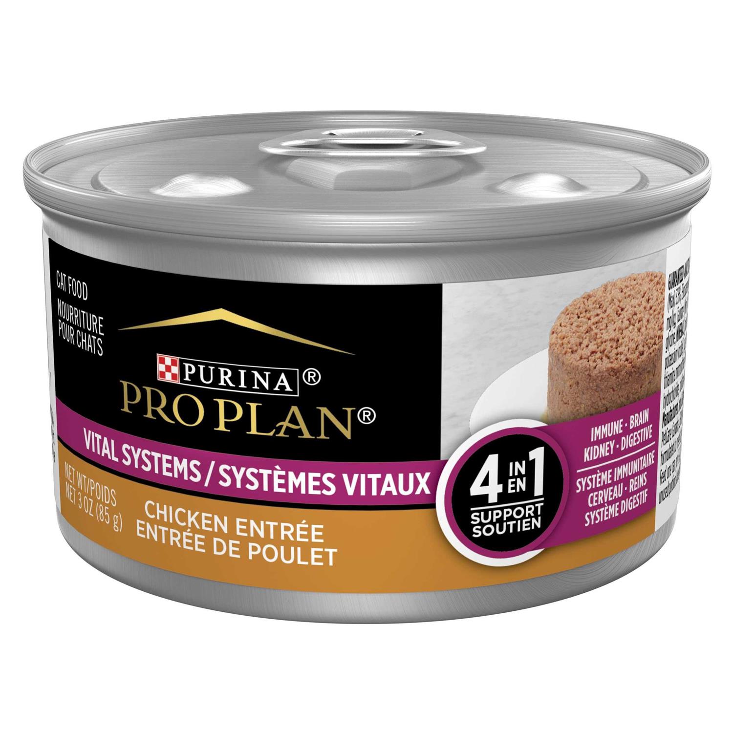 Purina Pro Plan Vital Systems 4-in-1 Pate Wet Cat Food - Healthber