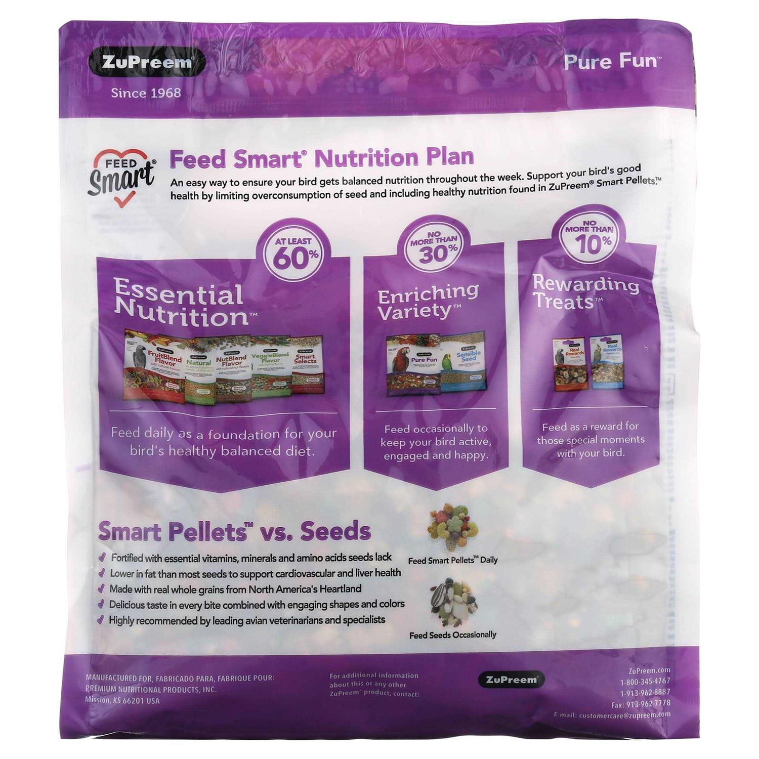 Zupreem Pure Fun Bird Food - Healthber