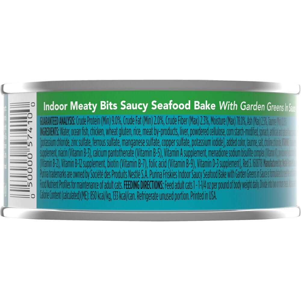 Purina Friskies Indoor Wet Cat Food Saucy Seafood Bake - Healthber