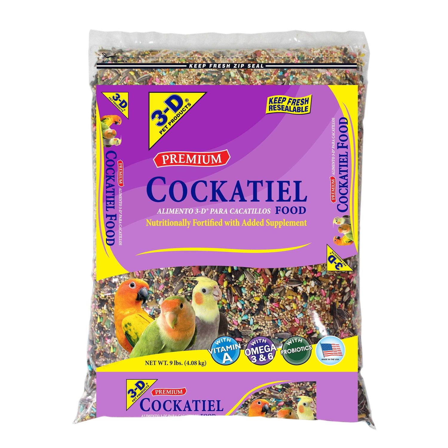 3-d Pet Products Premium Cockatiel Mix Bird Food Seeds - Healthber