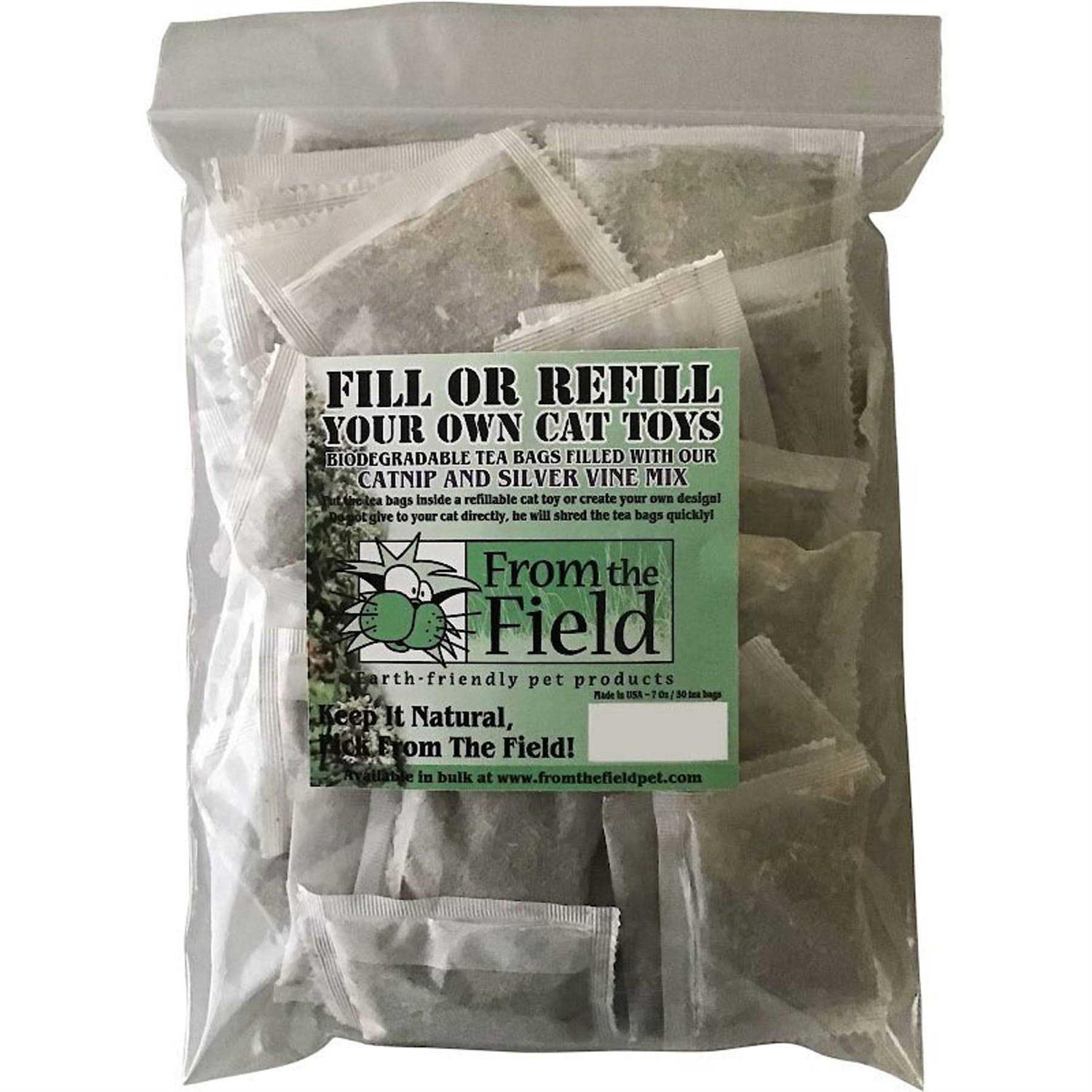 From The Field Fill or Refilll Your Own Catnip Tea Bags 50 - Healthber