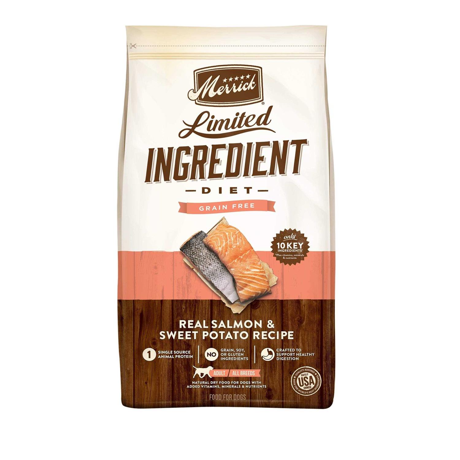 Merrick Limited Ingredient Diet Grain Free Real Salmon Sweet Potato Recipe Dry Dog Food - Healthber