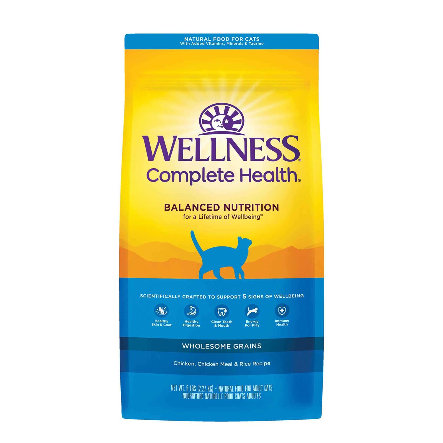 Wellness Complete Health Chicken & Rice Dry Cat Food - Healthber