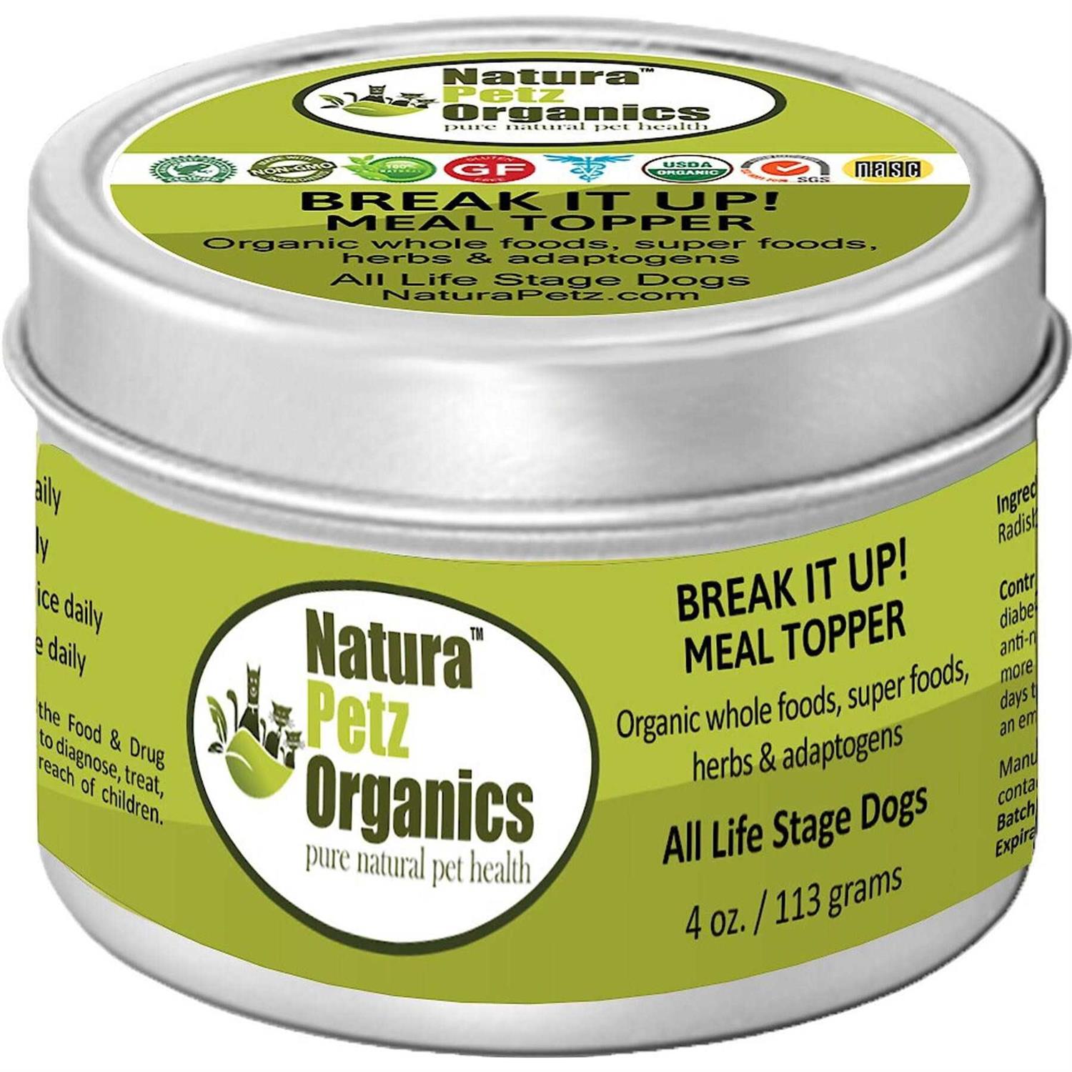Natura Petz Organics Break It Up! Meal Topper Stone Breakder Stone Eliminator* for Dogs And Cats - Healthber