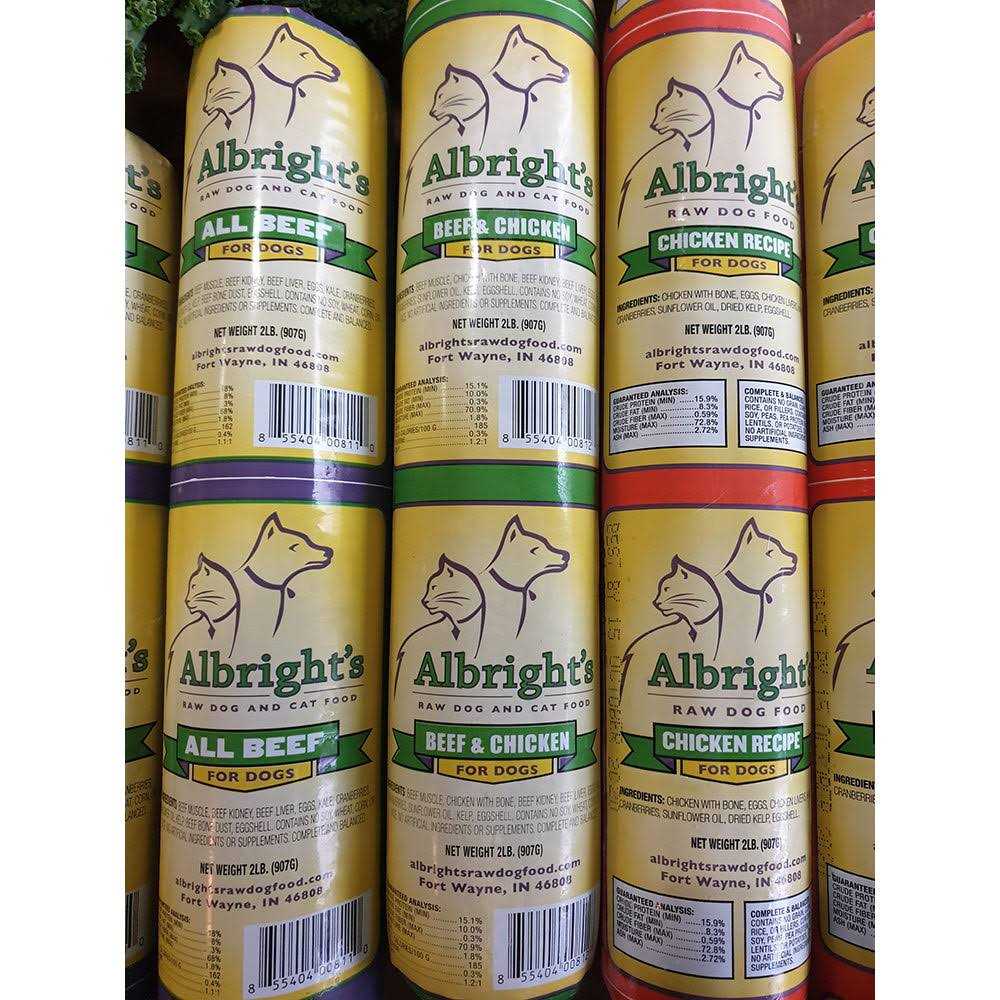 Albright’s Raw Frozen Dog Food Chubs - Healthber