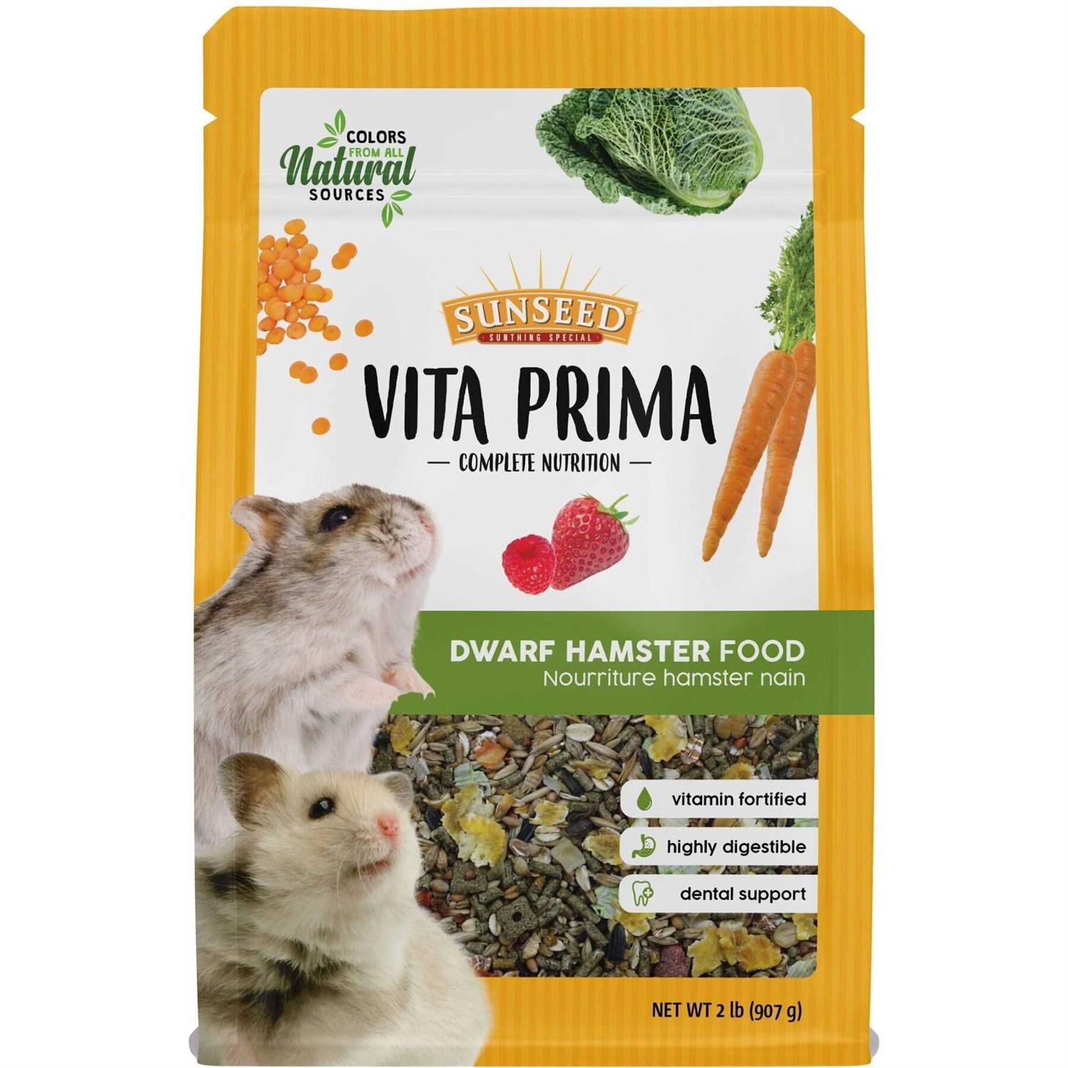 Sunseed Vita Prima Dwarf Hamster Food - Healthber