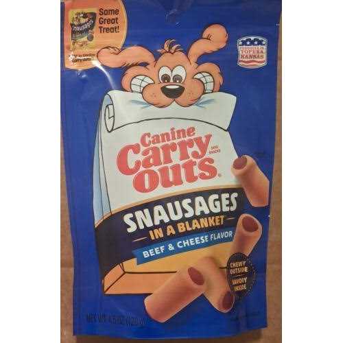 Canine Carry Outs Snausages in a Blanket Dog Treats Beef Cheese - Healthber